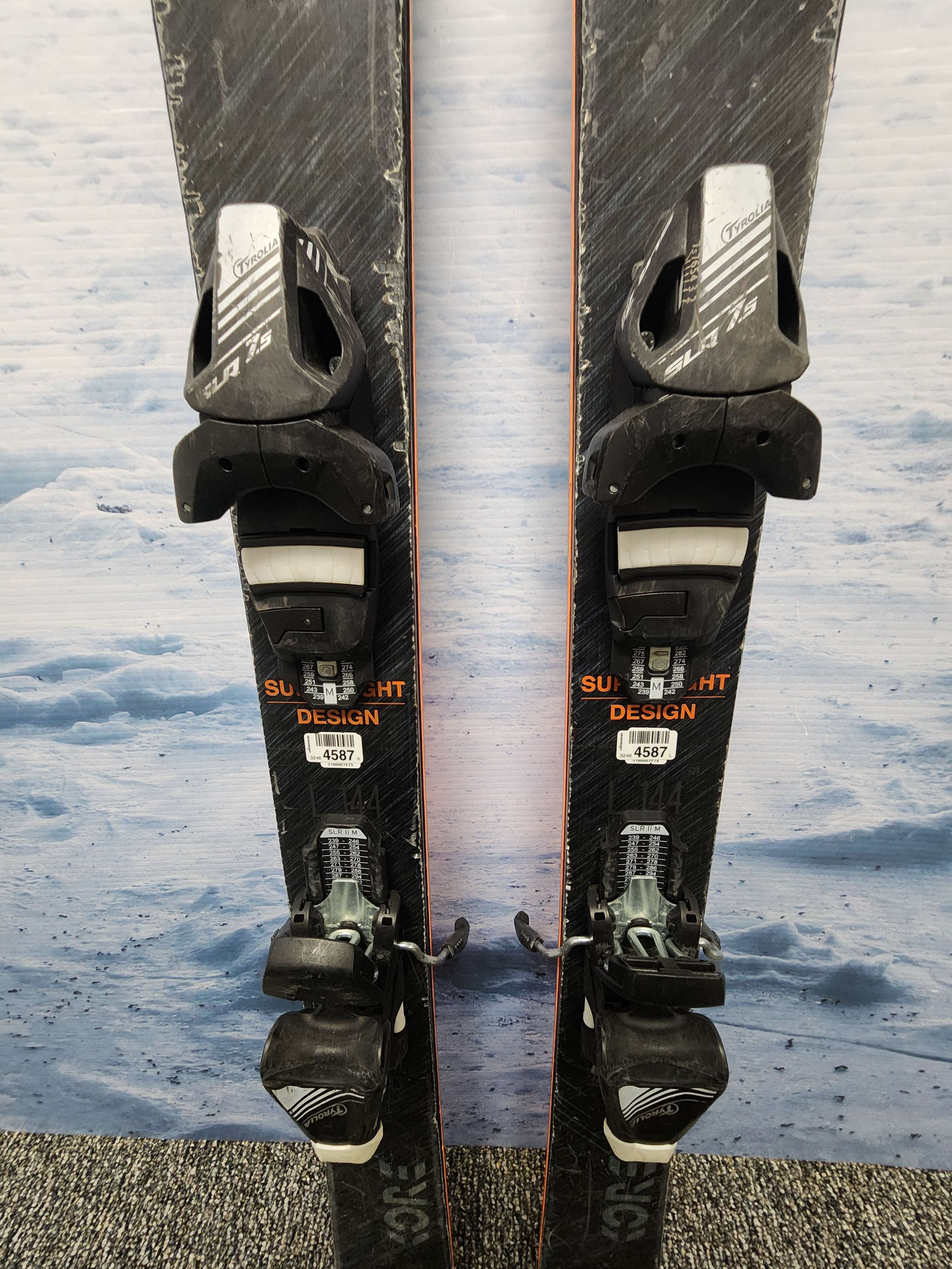 Used Head Kore 87 JR Kids Ski w/ Tyrolia slr 7.5 Adjustable Binding 144cm