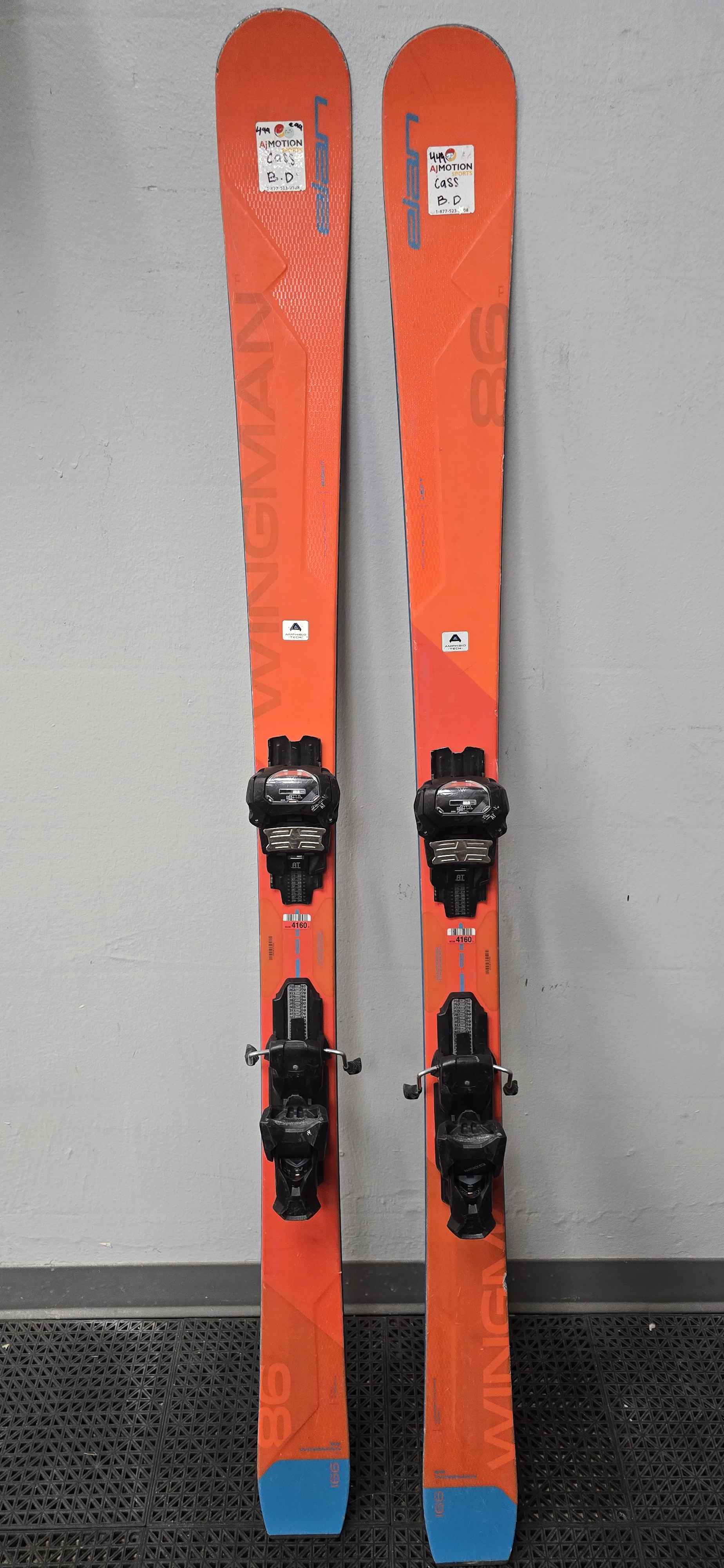 Used Elan Wingman 86 Ti 166cm W/ Elan Attack 13 Adjustable bindings