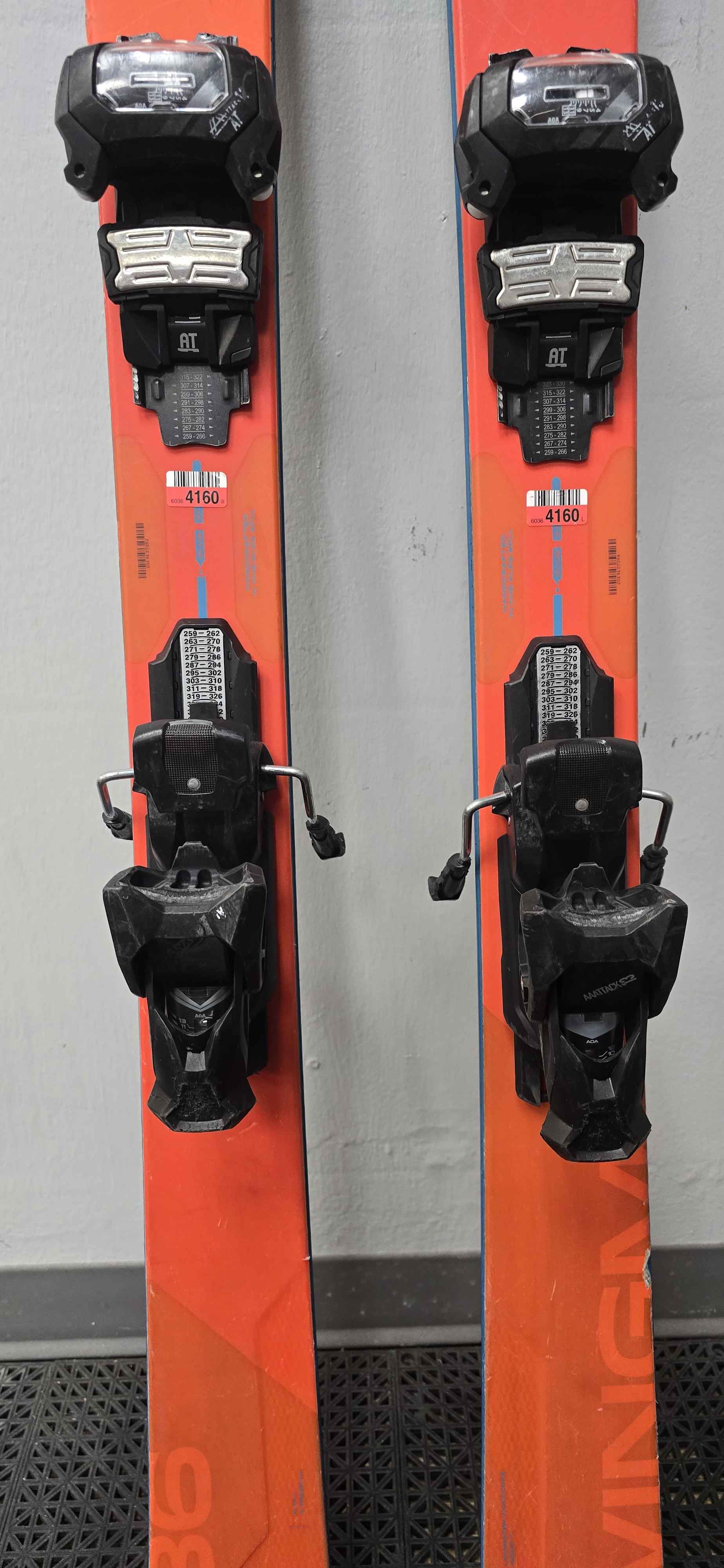 Used Elan Wingman 86 Ti 166cm W/ Elan Attack 13 Adjustable bindings