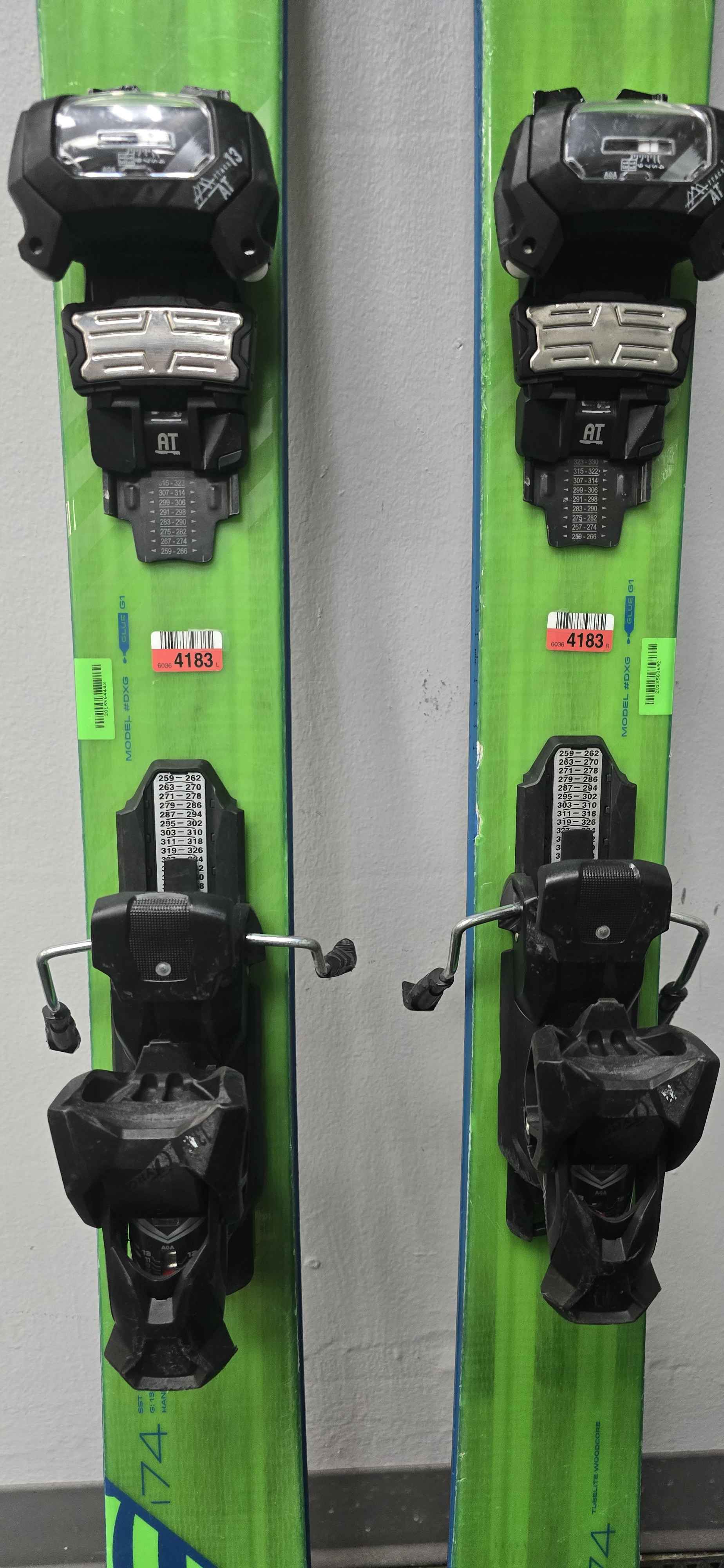 Used Elan Ripstick 96 174cm Skis w/ Attack 13 Demo Binding