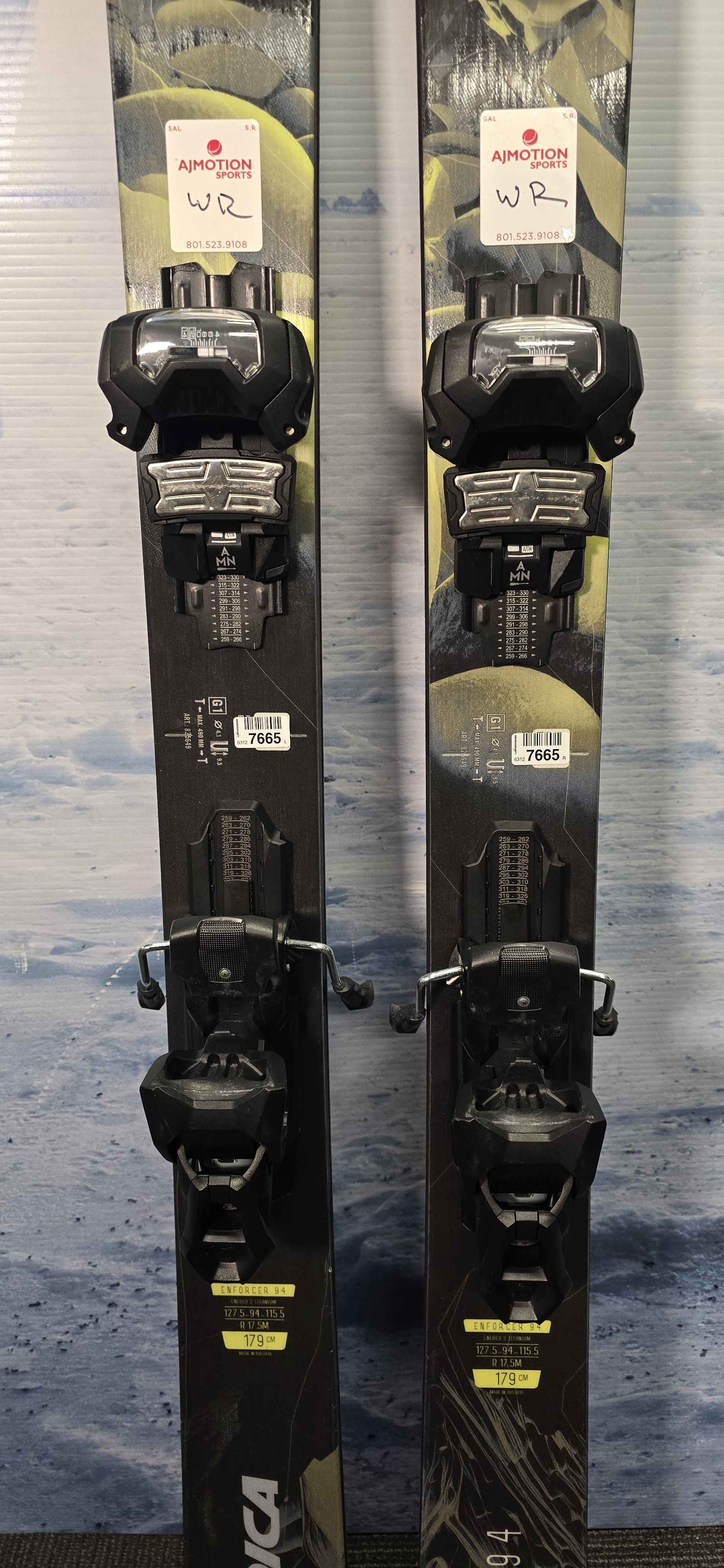 Lightly Used 2025 Nordica Enforcer 94 ski 179cm w/ Tyrolia Attack LYT 14 GW adjustable bindings