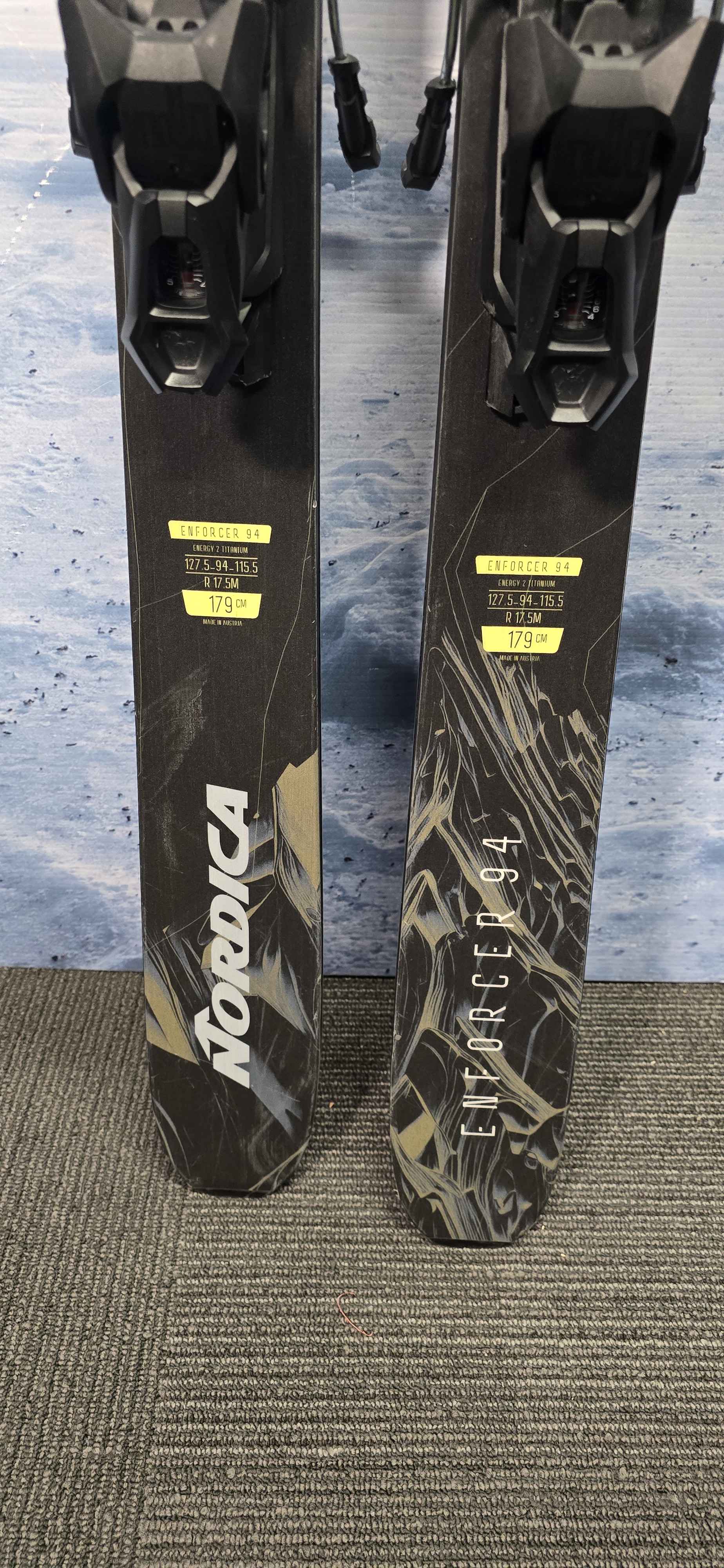 Lightly Used 2025 Nordica Enforcer 94 ski 179cm w/ Tyrolia Attack LYT 14 GW adjustable bindings