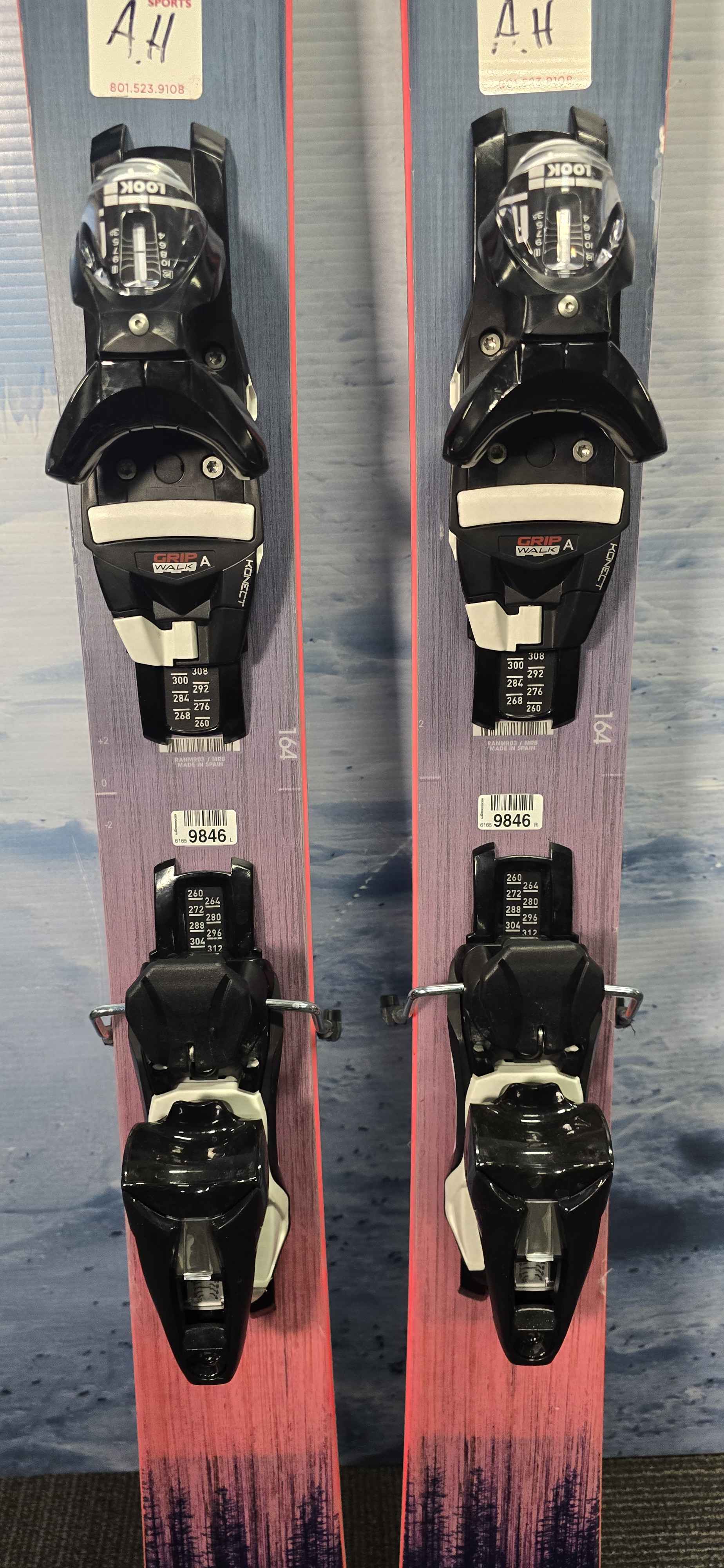 Lightly Used Rossignol Rallybird Soul 102 164cm Skis w/ Look NX 12 Bindings
