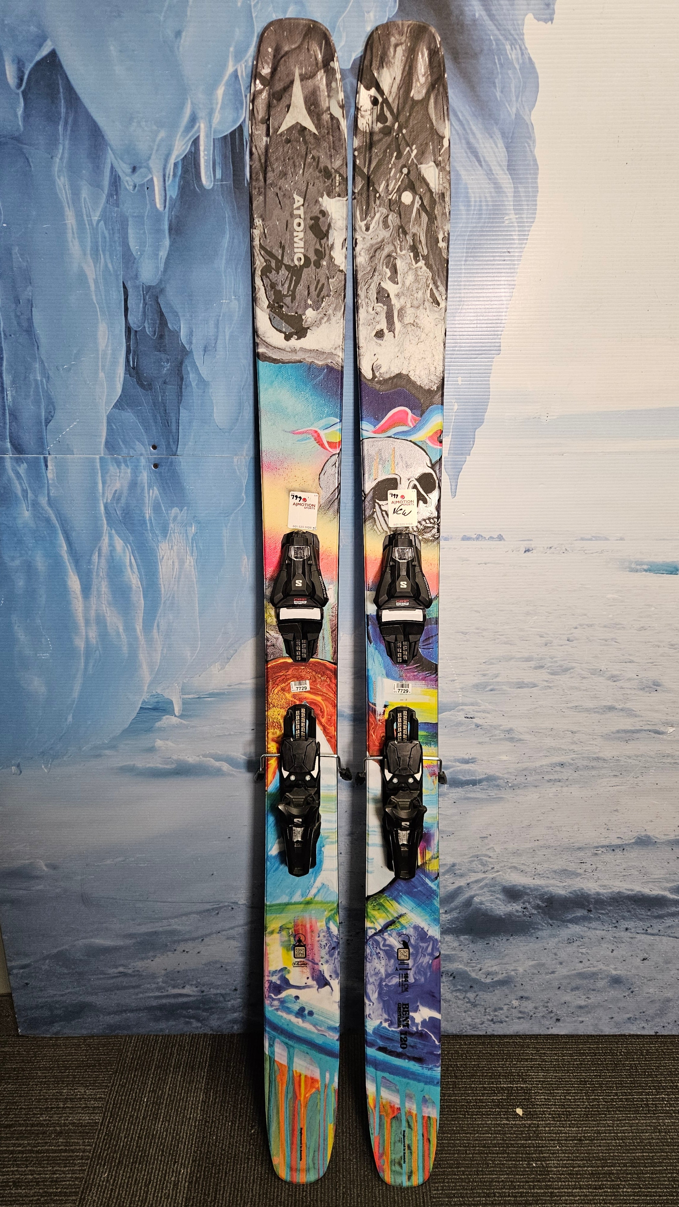 Used Atomic Bent Chetler 120 Skis - 184cm w/ Salomon Strive 13 Demo Binding