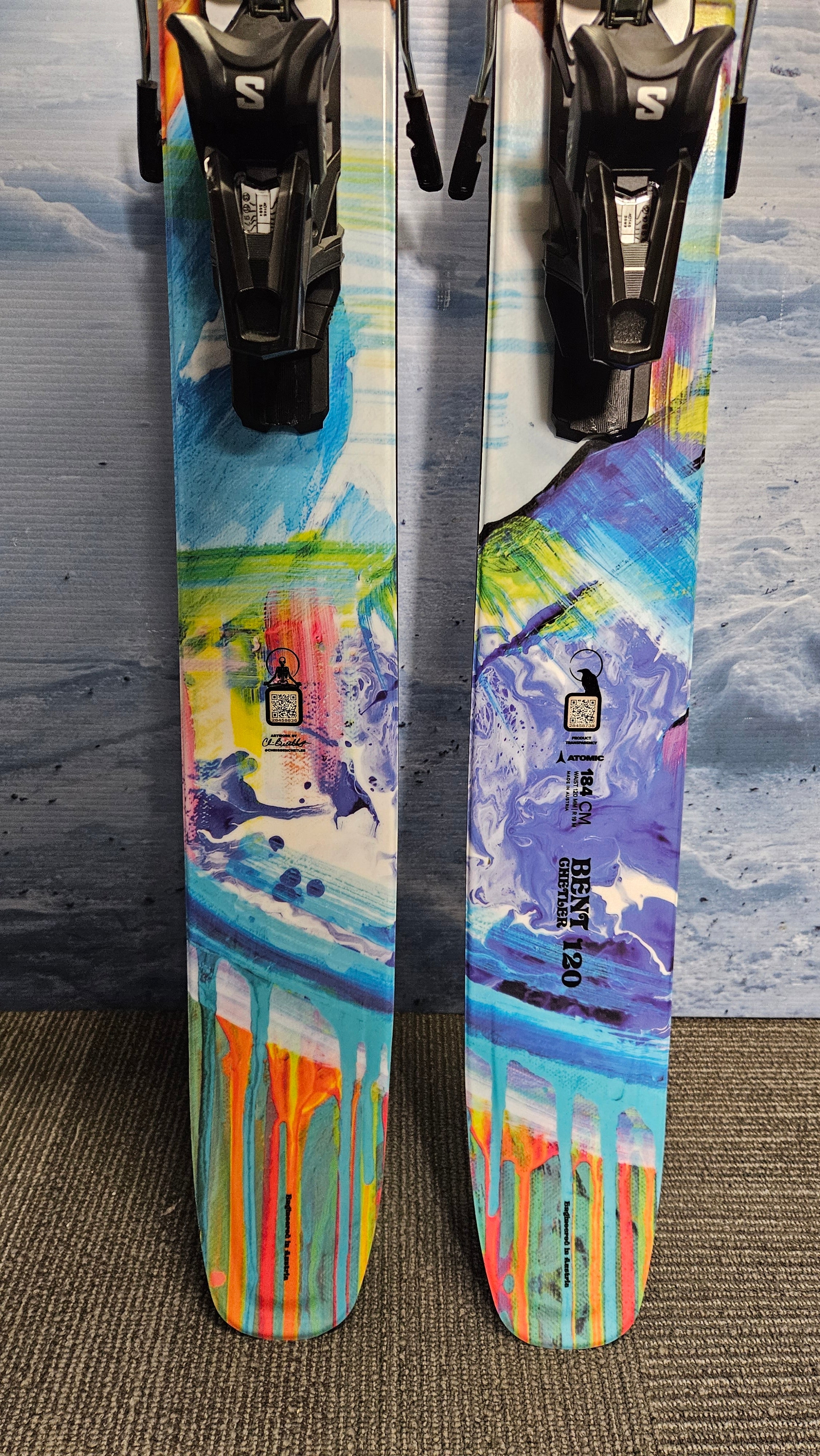 Used Atomic Bent Chetler 120 Skis - 184cm w/ Salomon Strive 13 Demo Binding