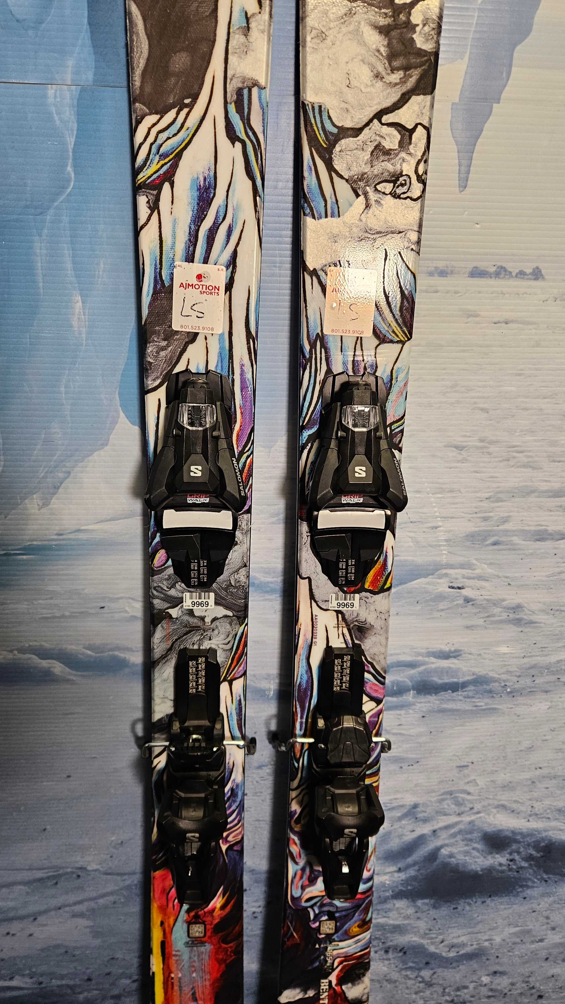 Used Atomic Bent 100 Skis - 165cm w/ Atomic Strive 11 Demo Binding