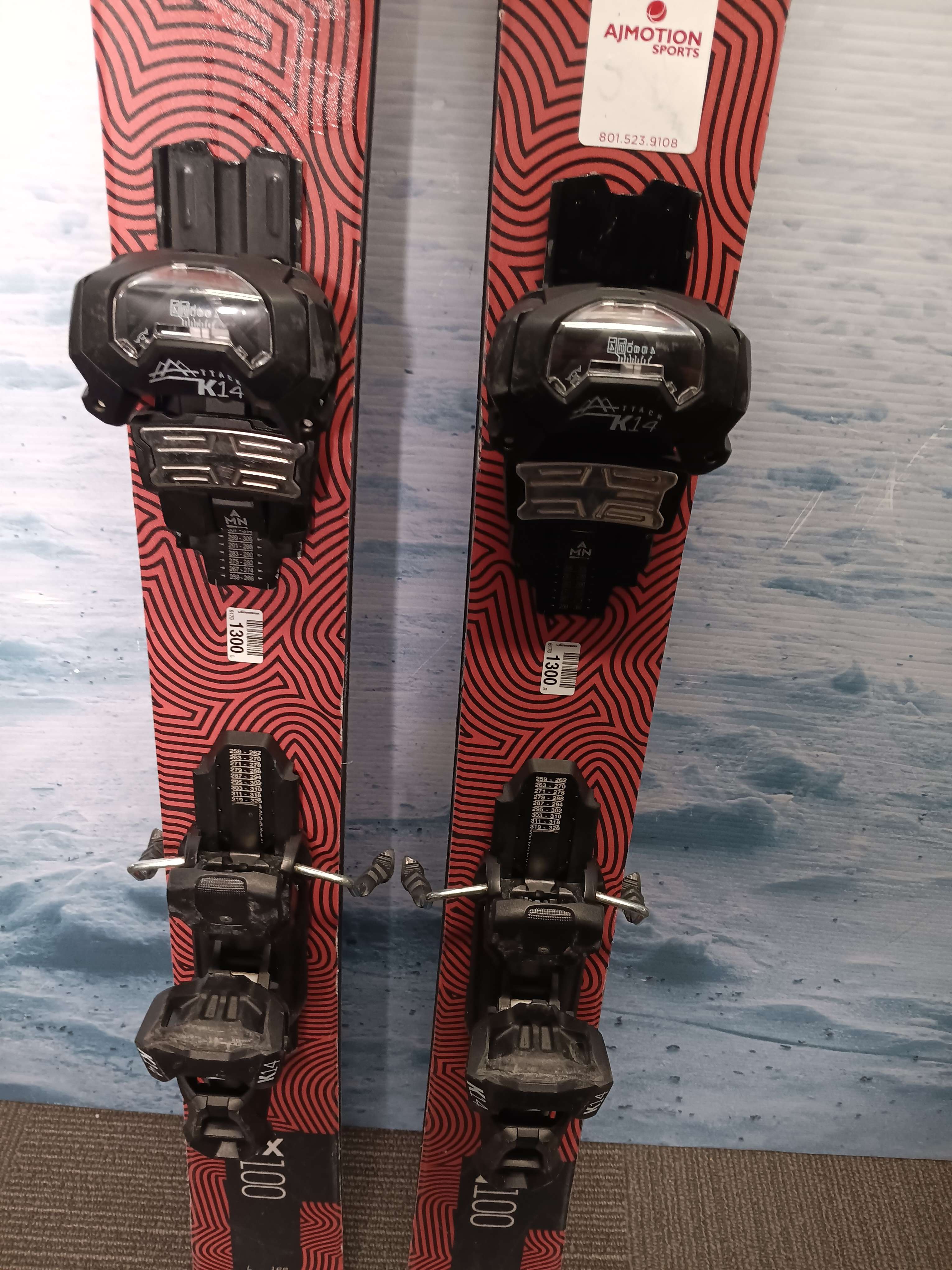 Used Kastle ZX100 2024 Skis 168cm w/ Tyrolia Attack 14 Demo Bindings