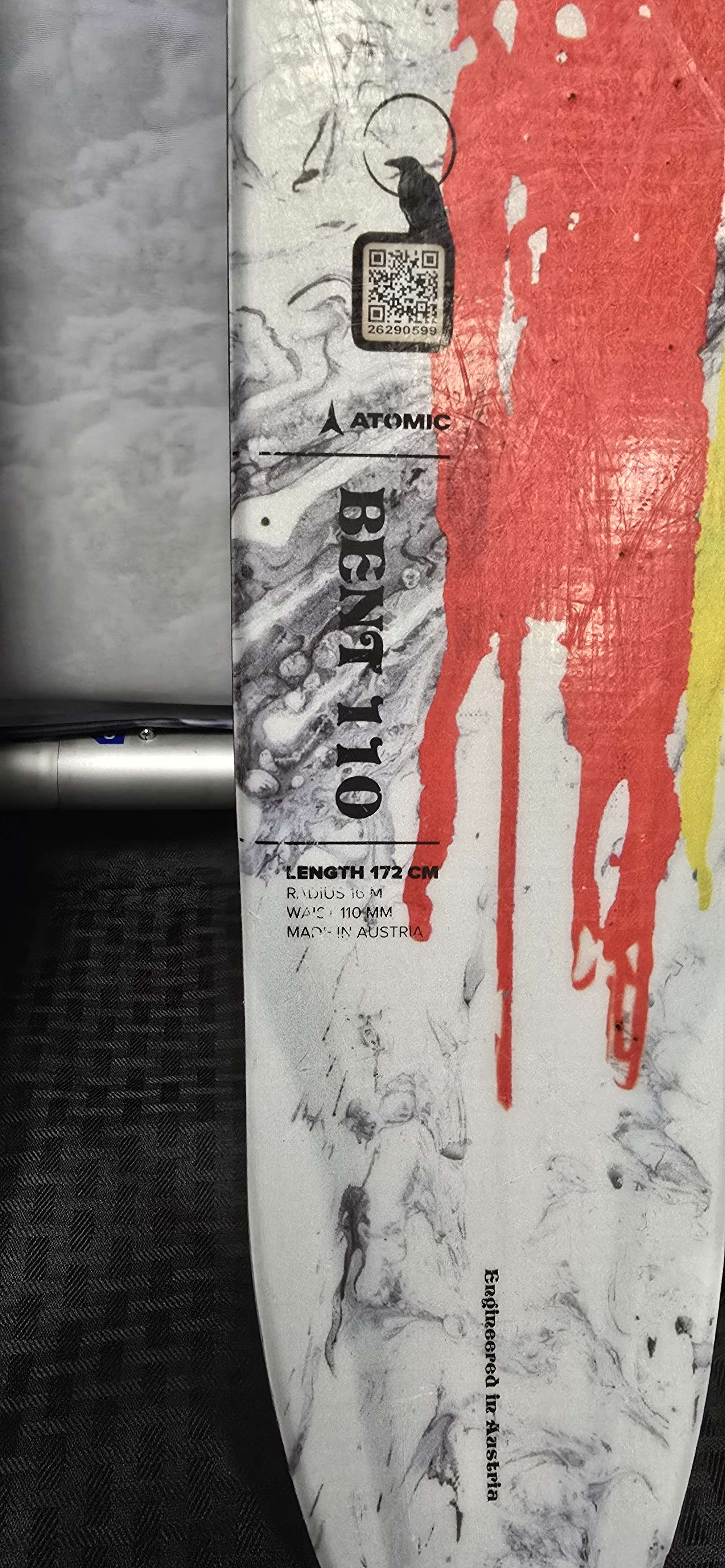 Heavily Used Atomic Bent Chetler 110 172cm with Demo Strive 11 bindings