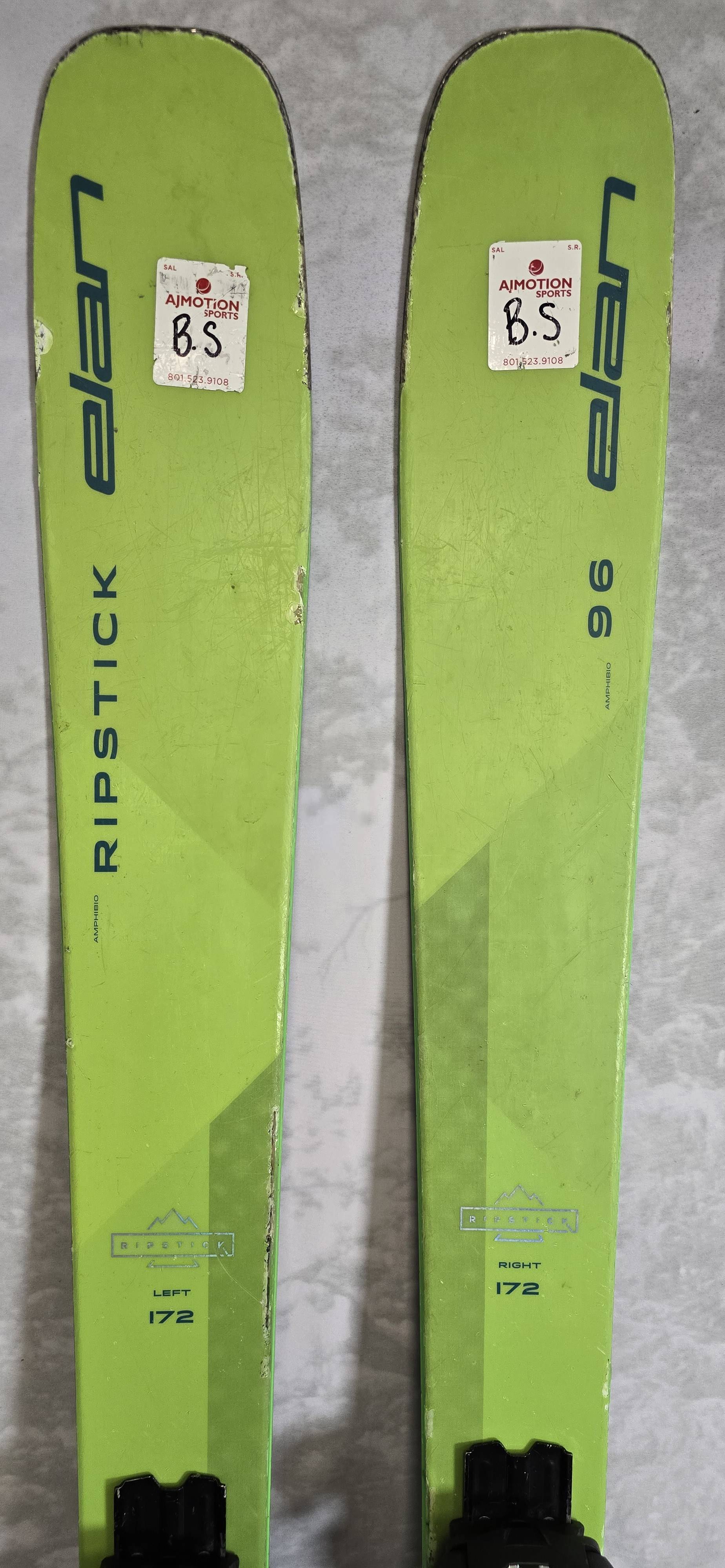 Heavily Used Elan Ripstick 96 172cm Skis w/ Tyrolla Attack 13 Adjustable Bindings
