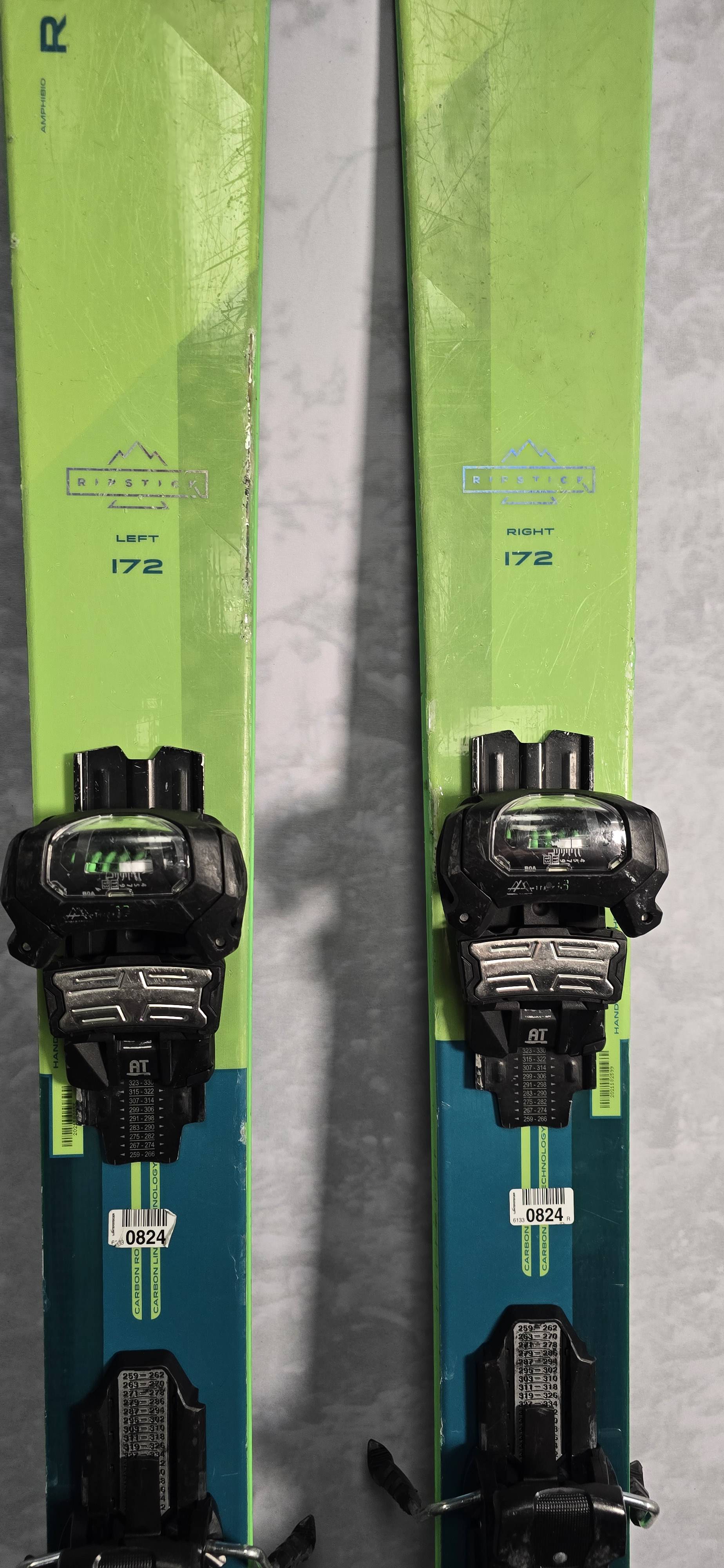 Heavily Used Elan Ripstick 96 172cm Skis w/ Tyrolla Attack 13 Adjustable Bindings