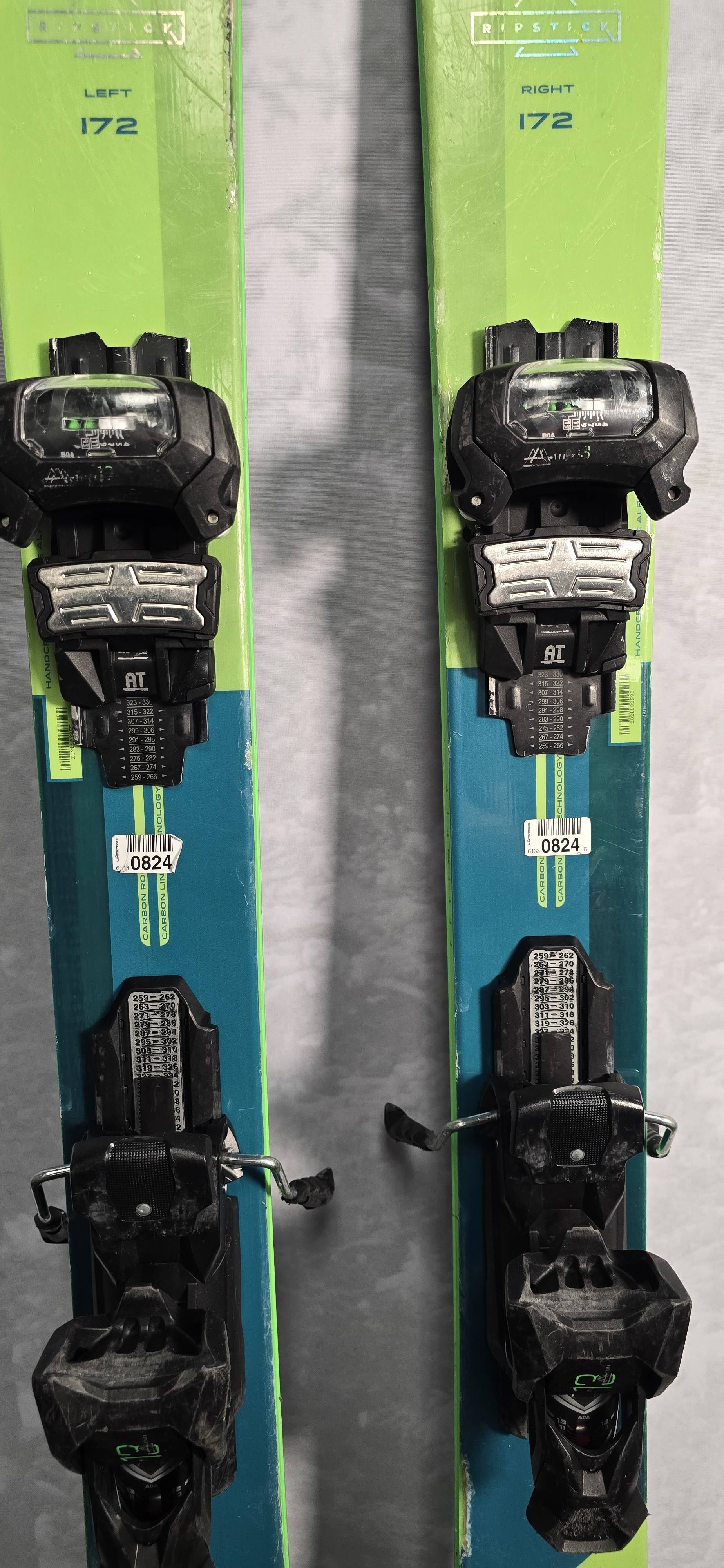 Heavily Used Elan Ripstick 96 172cm Skis w/ Tyrolla Attack 13 Adjustable Bindings
