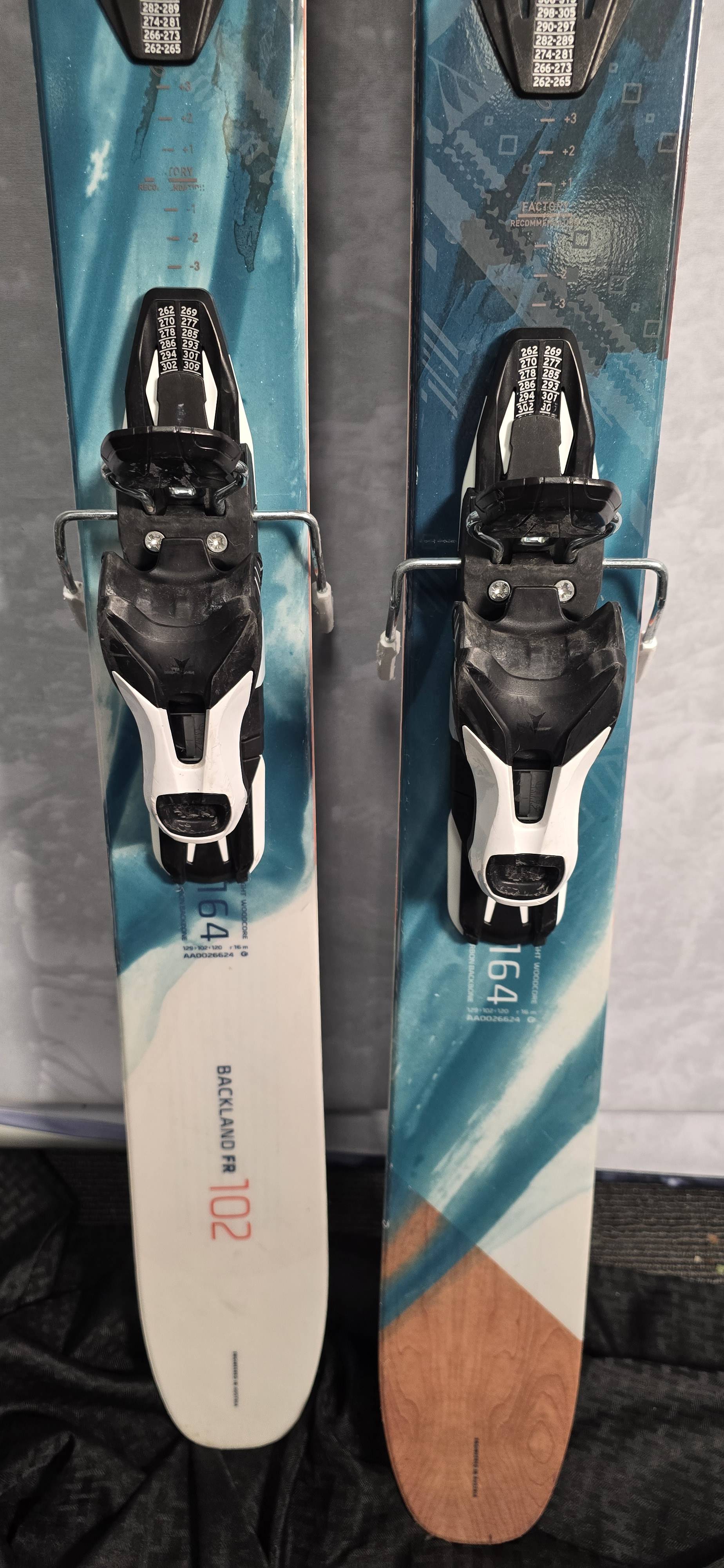Used Atomic Backland FR 102 164cm w/ Atomic Warden 11 Adjustable Bindings