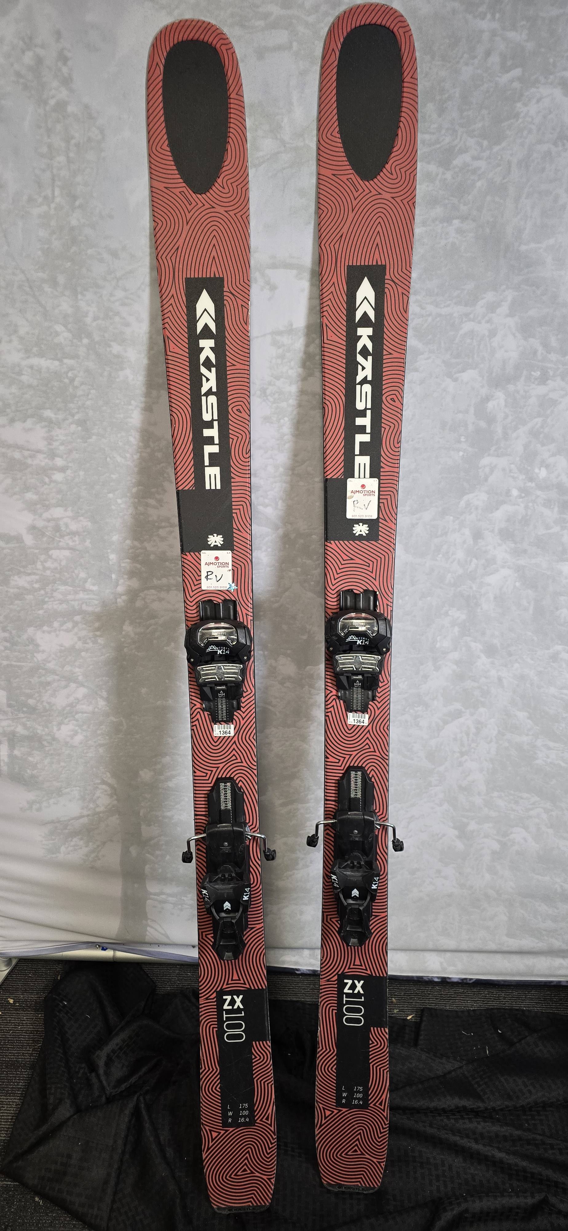 Used 2024 Kastle ZX100 175cm W/ Kastle Attack K14 Adjustable bindings