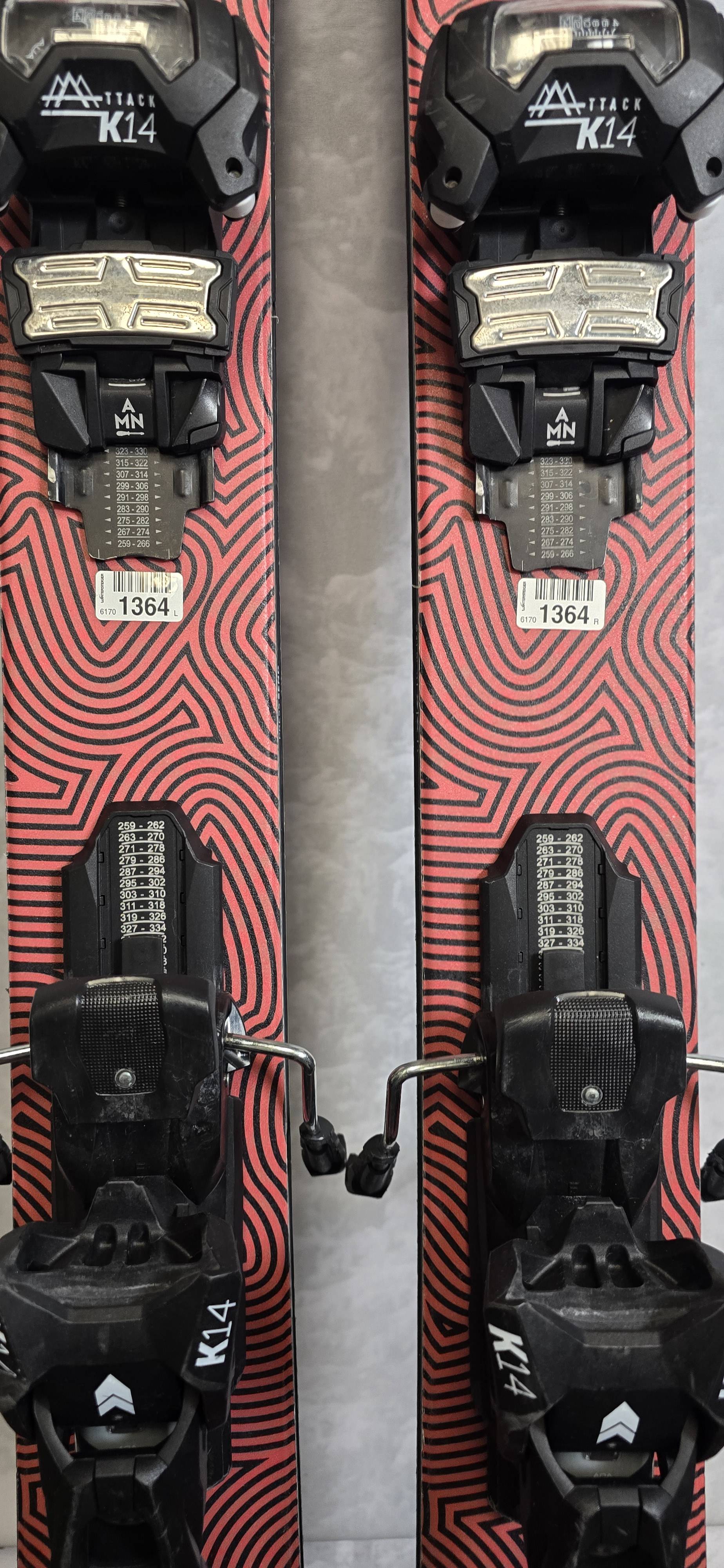 Used 2024 Kastle ZX100 175cm W/ Kastle Attack K14 Adjustable bindings