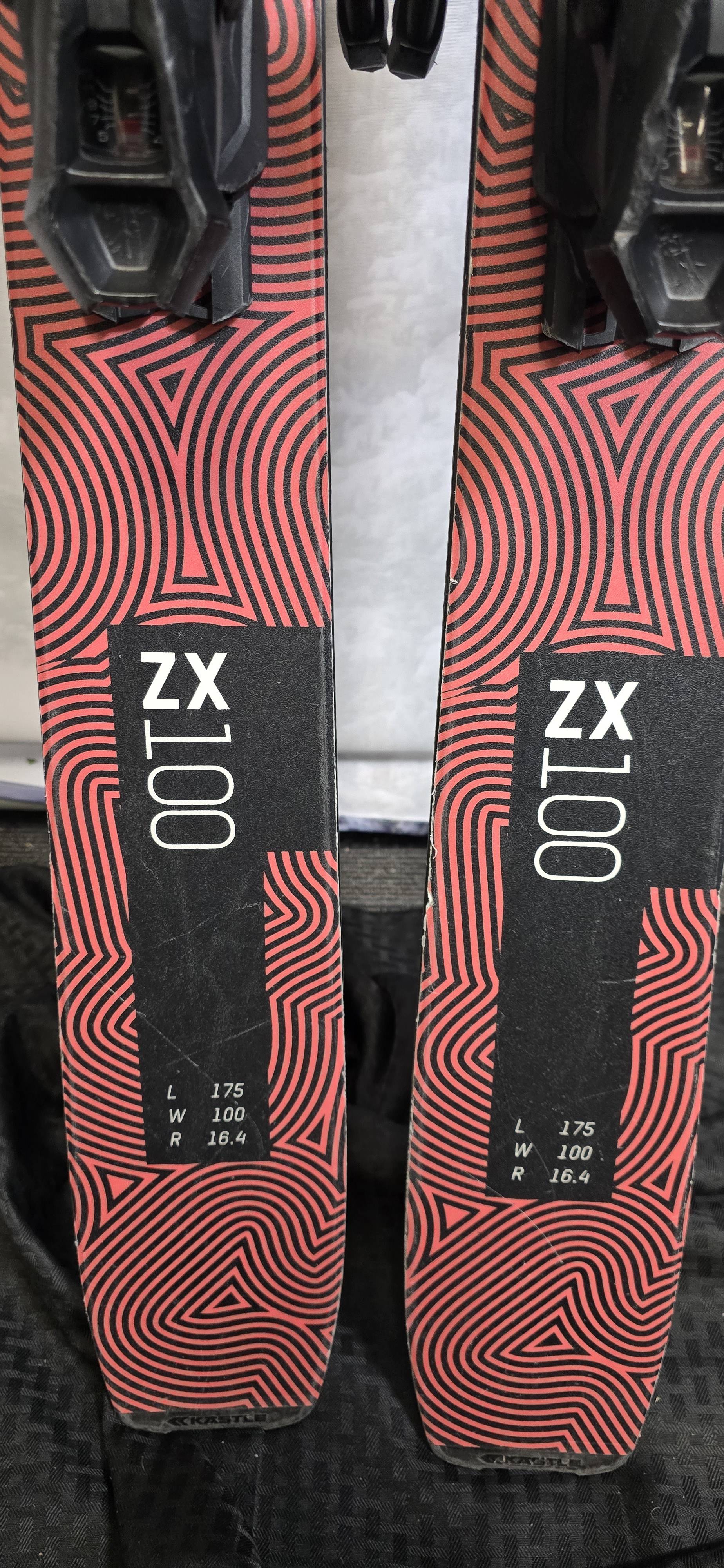 Used 2024 Kastle ZX100 175cm W/ Kastle Attack K14 Adjustable bindings