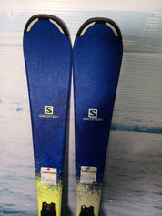 Used Salomon  Qst Max Jr Youth Kids Ski w/ Salomon Ez Trak 7 Demo Bindings - 130CM