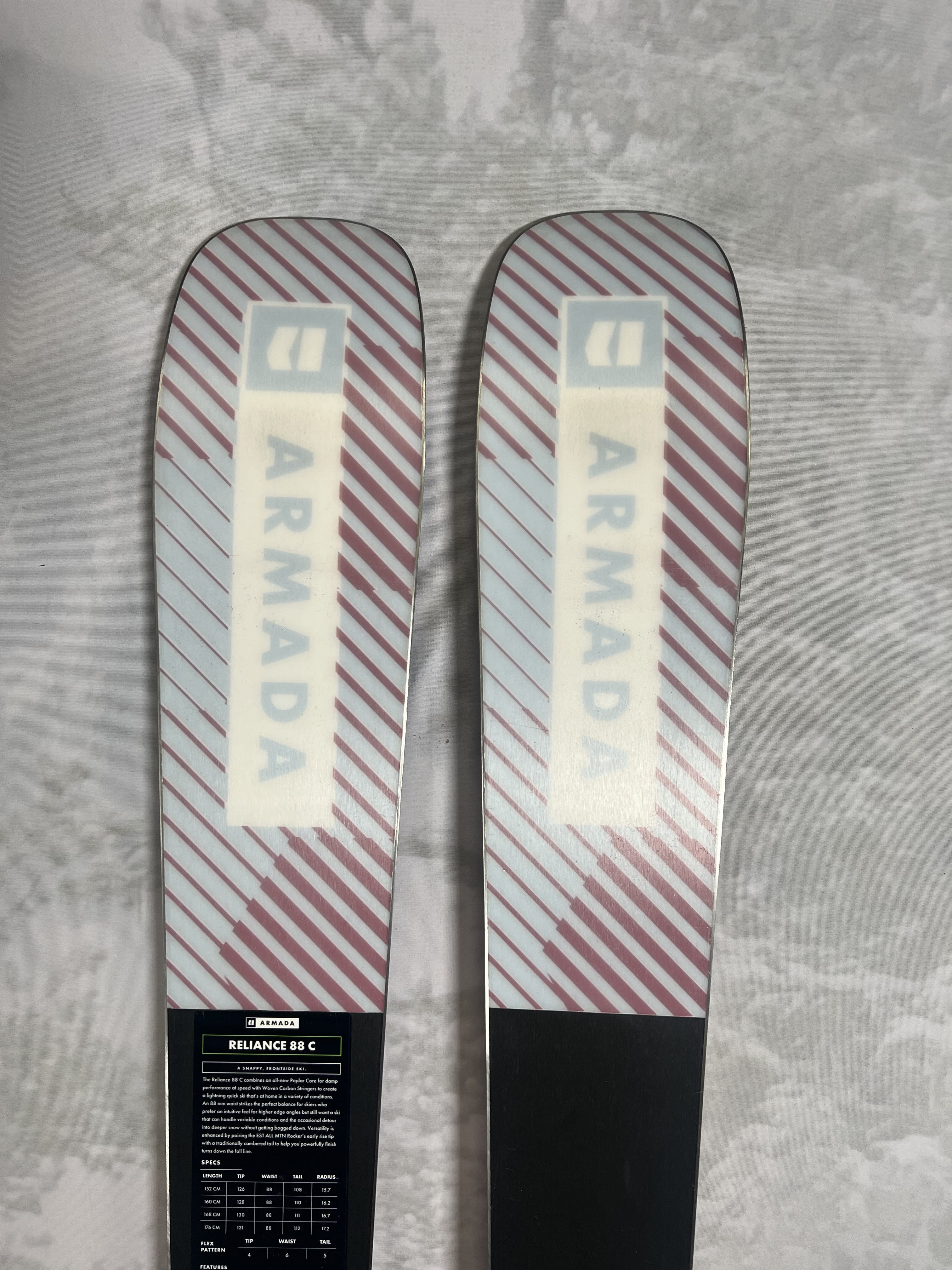 Lightly Used 2025 Armada Reliance 88 C Skis 168cm w/ Atomic 10 GW Binding