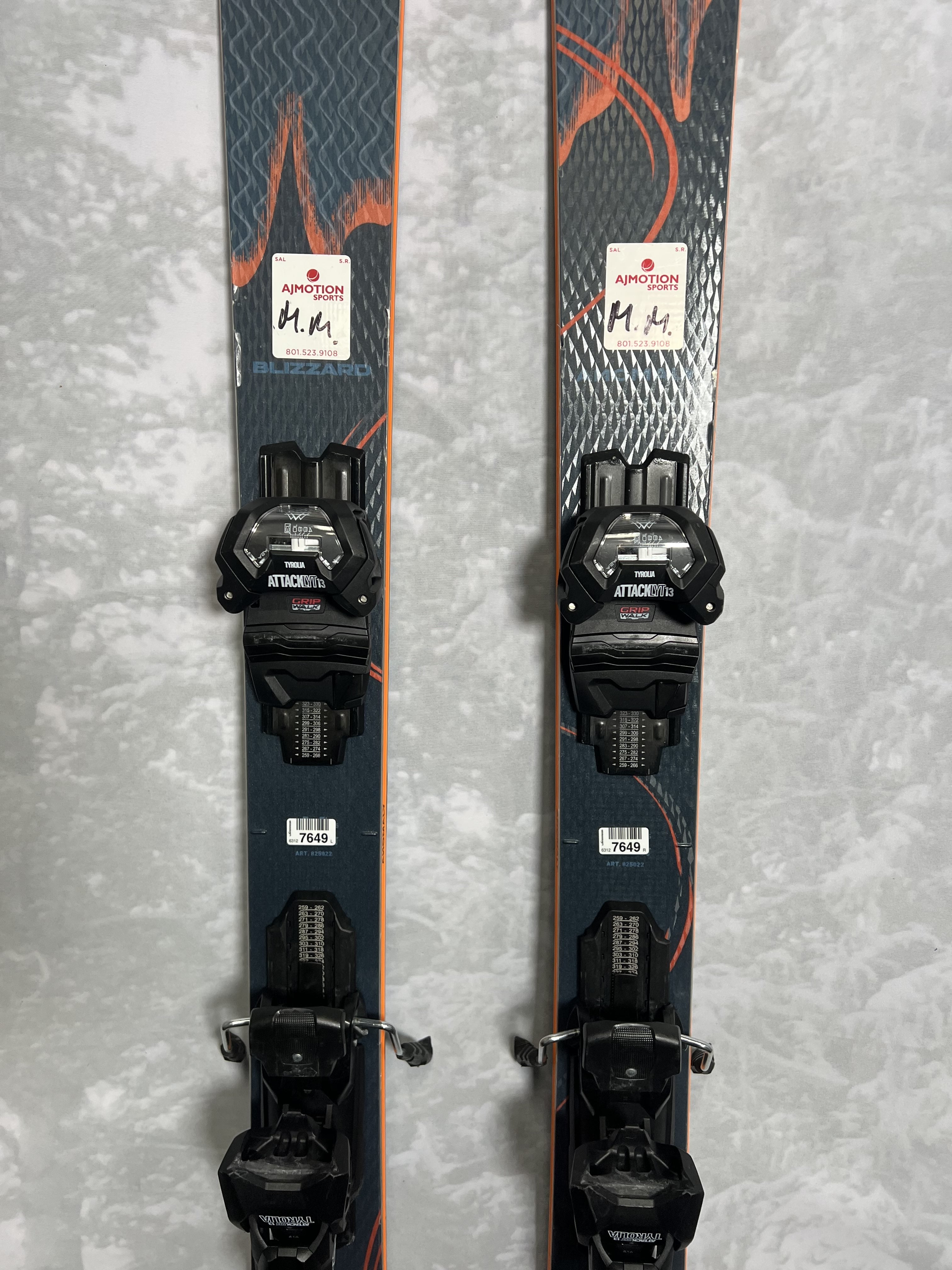 Lightly Used 2025 Blizzard Anomoly 88 TI Skis- 164cm w/ Tyrollia attack 13 Binding