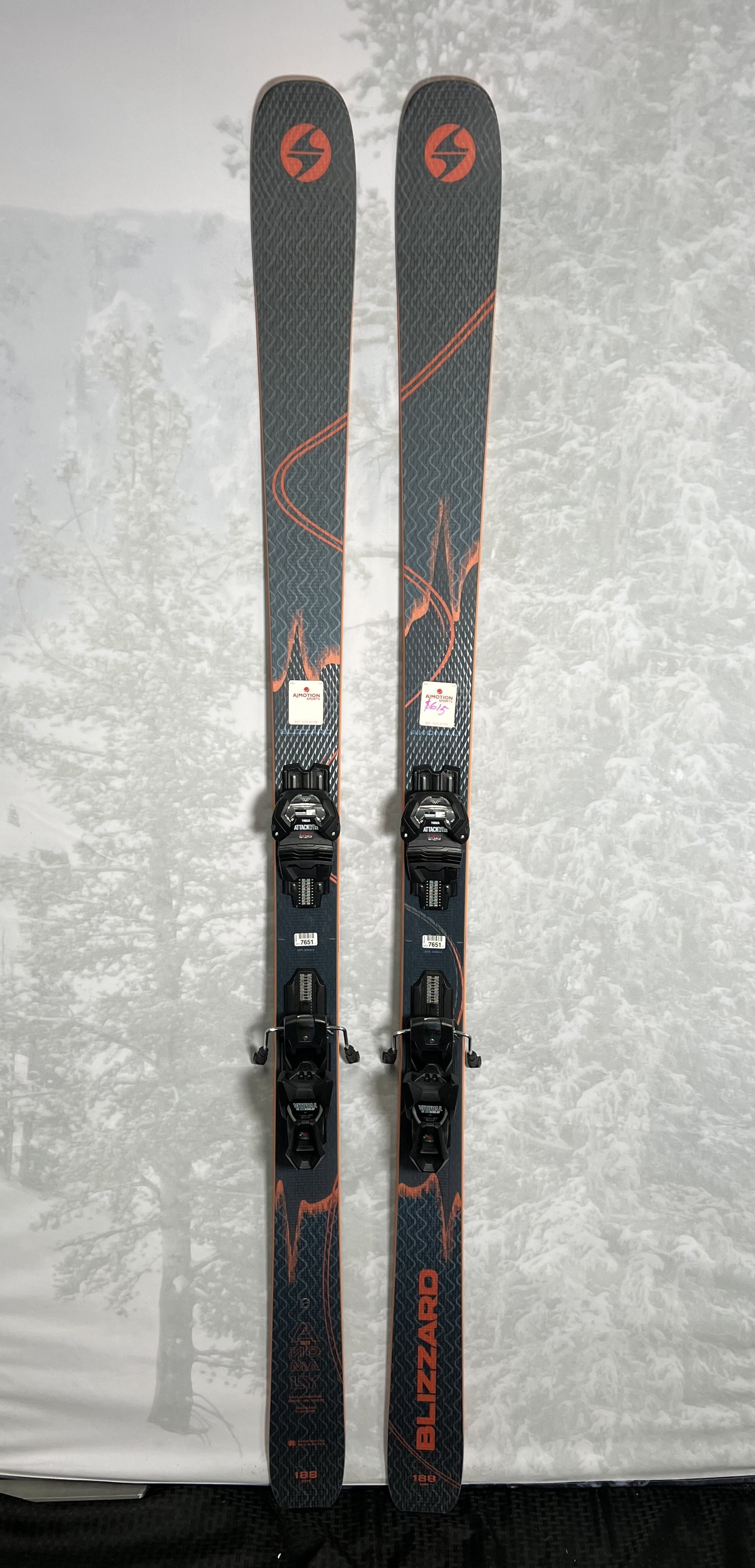 Lightly Used 2025 Blizzard Anomoly 88 TI Skis- 188cm w/ Tyrollia attack 13 Binding