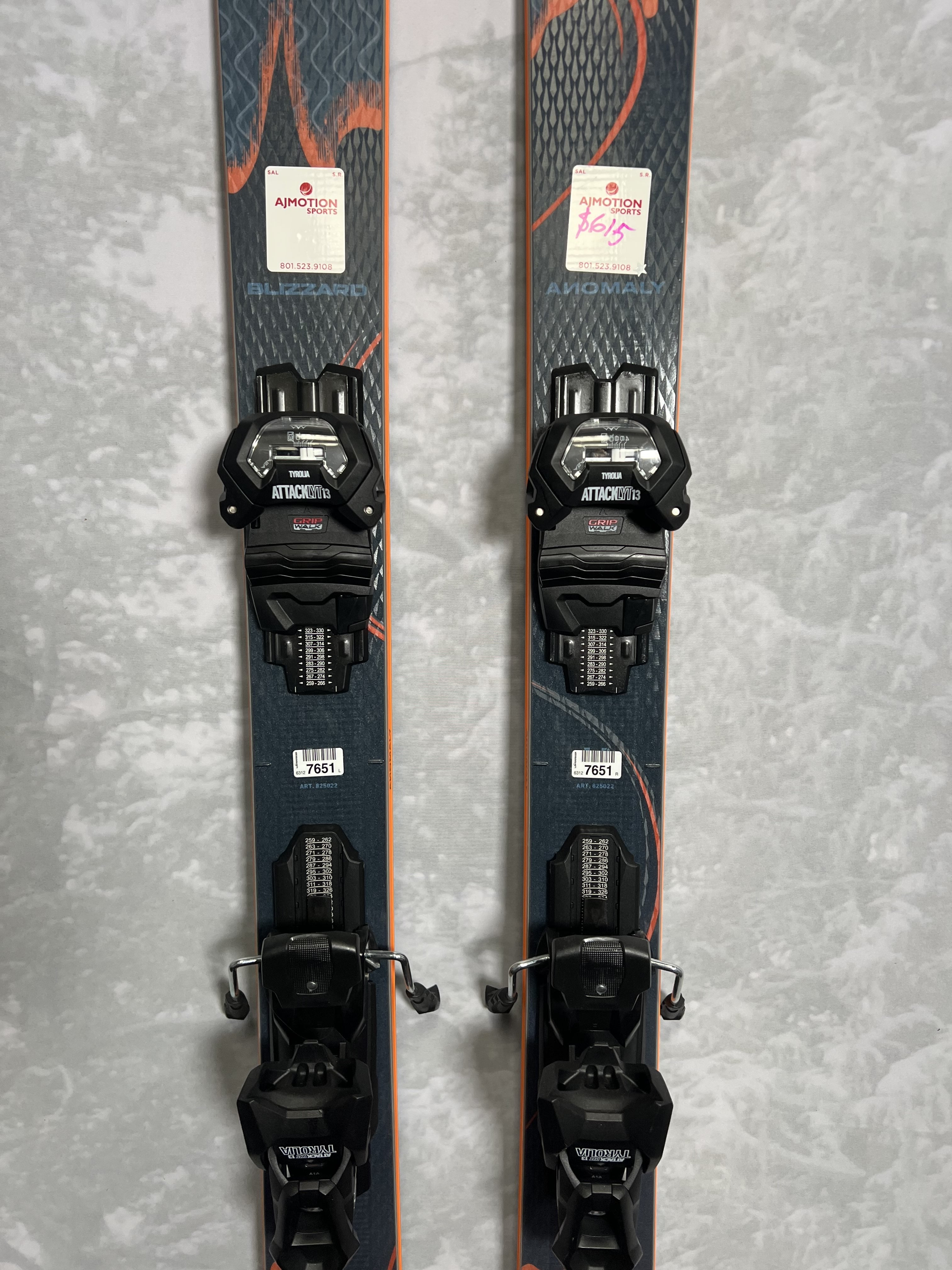 Lightly Used 2025 Blizzard Anomoly 88 TI Skis- 188cm w/ Tyrollia attack 13 Binding