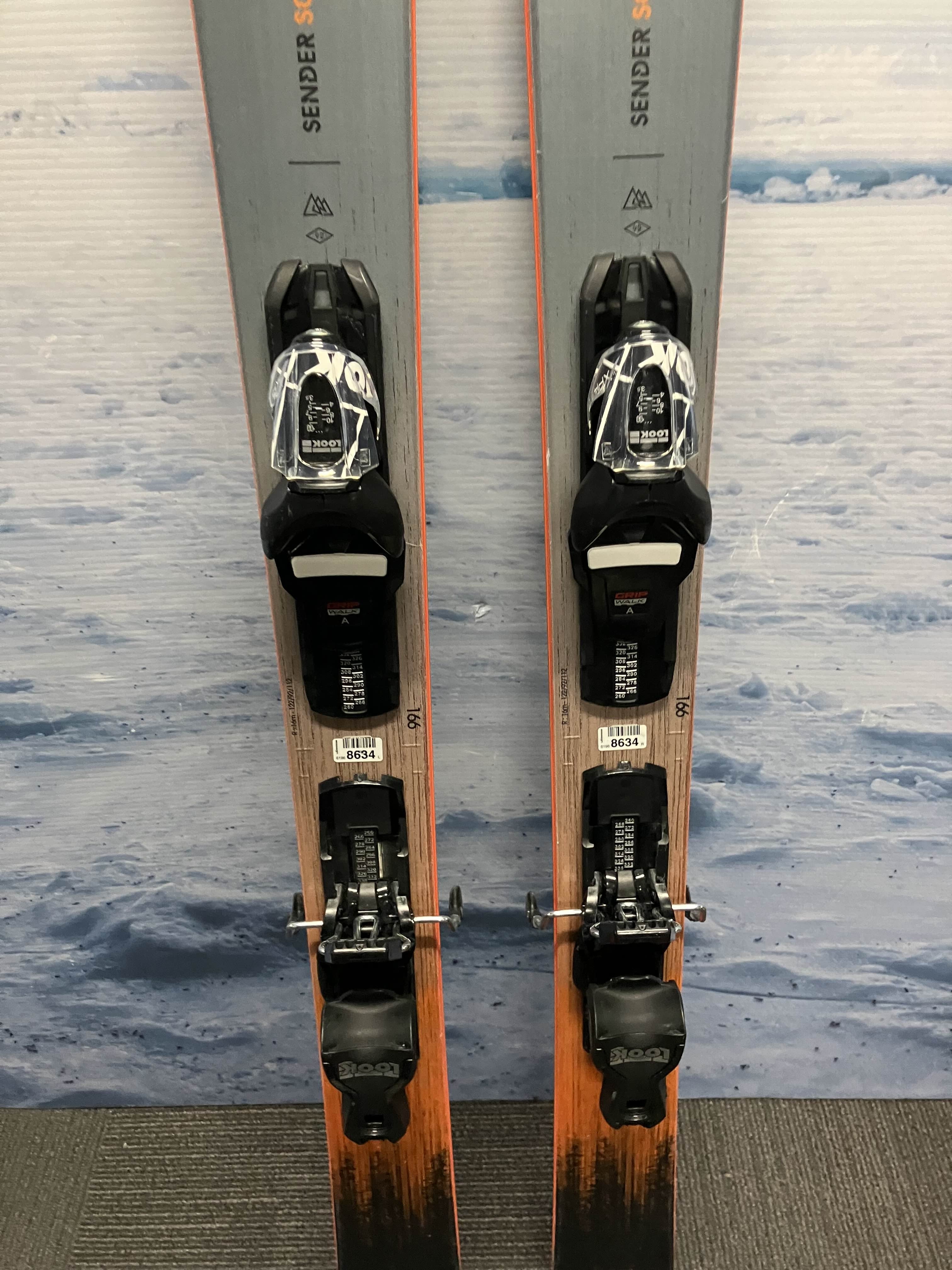 Used Rossignol Sender Soul 92 166cm Skis w/ Look Xpress Bindings