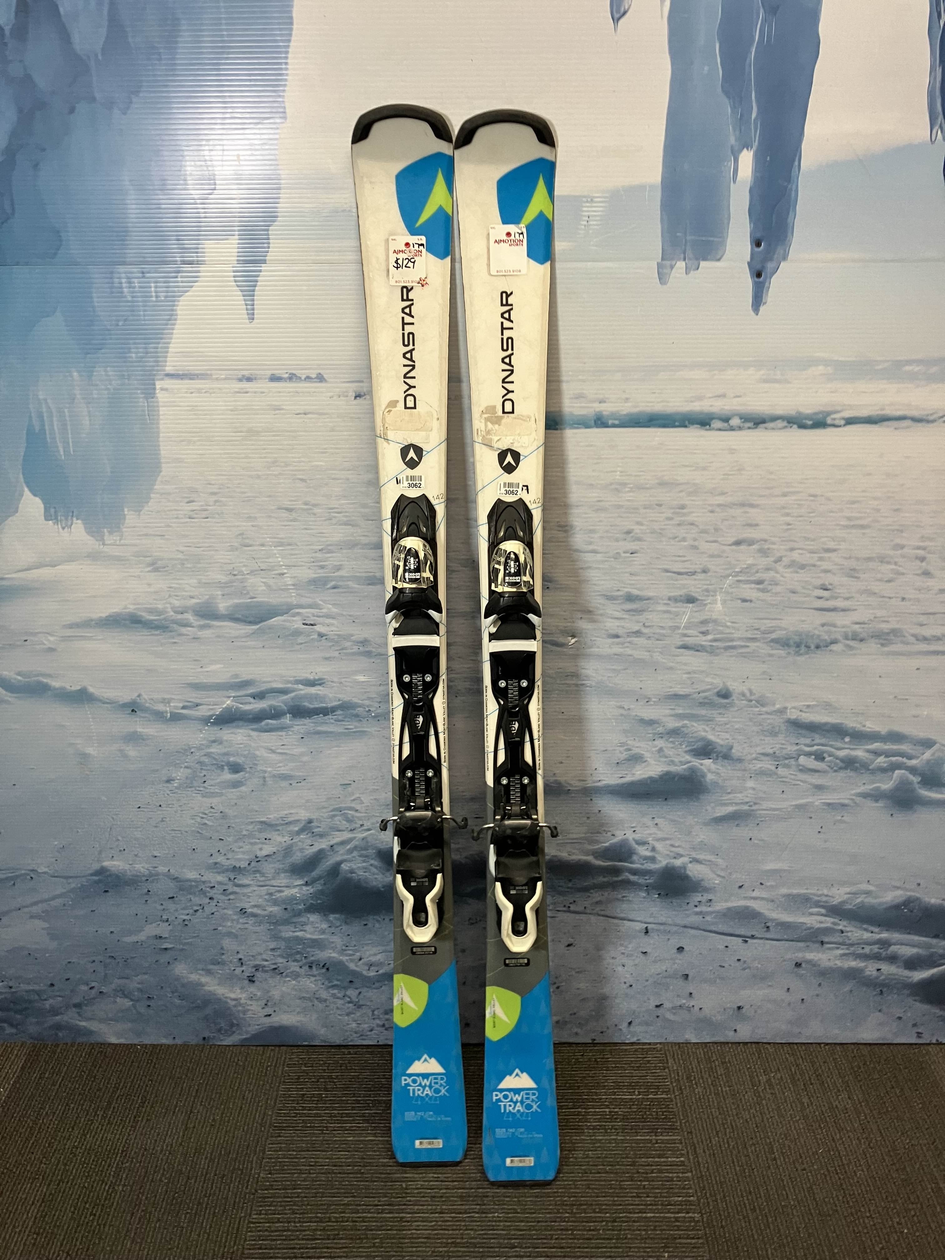 Used Dynastar Powder Track 4x4 77 142 CM w/ Look Xpress Bindings