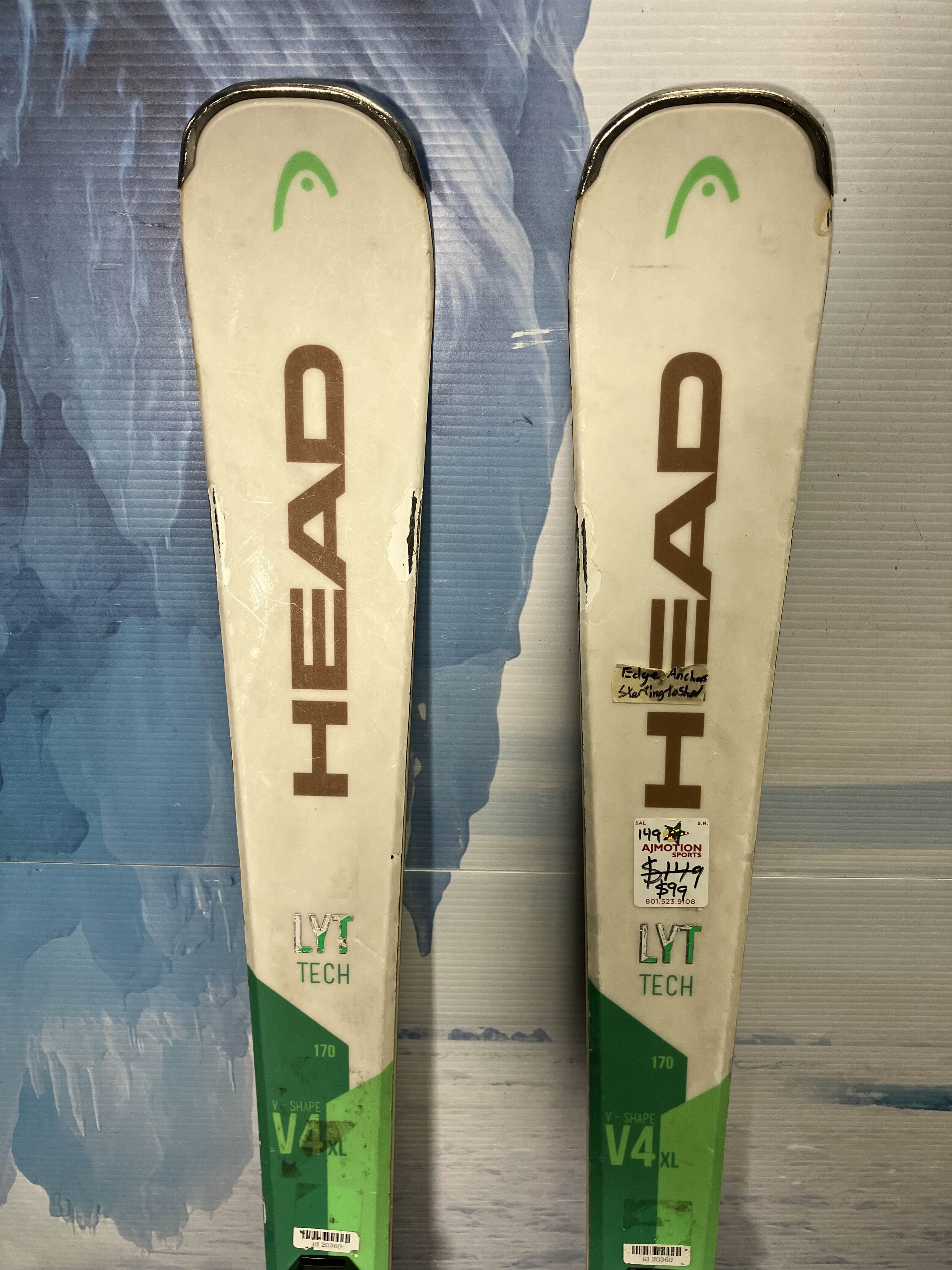 Used Head V-Shape V4 XL 170 CM w/ Tyrolia PR 10 Bindings