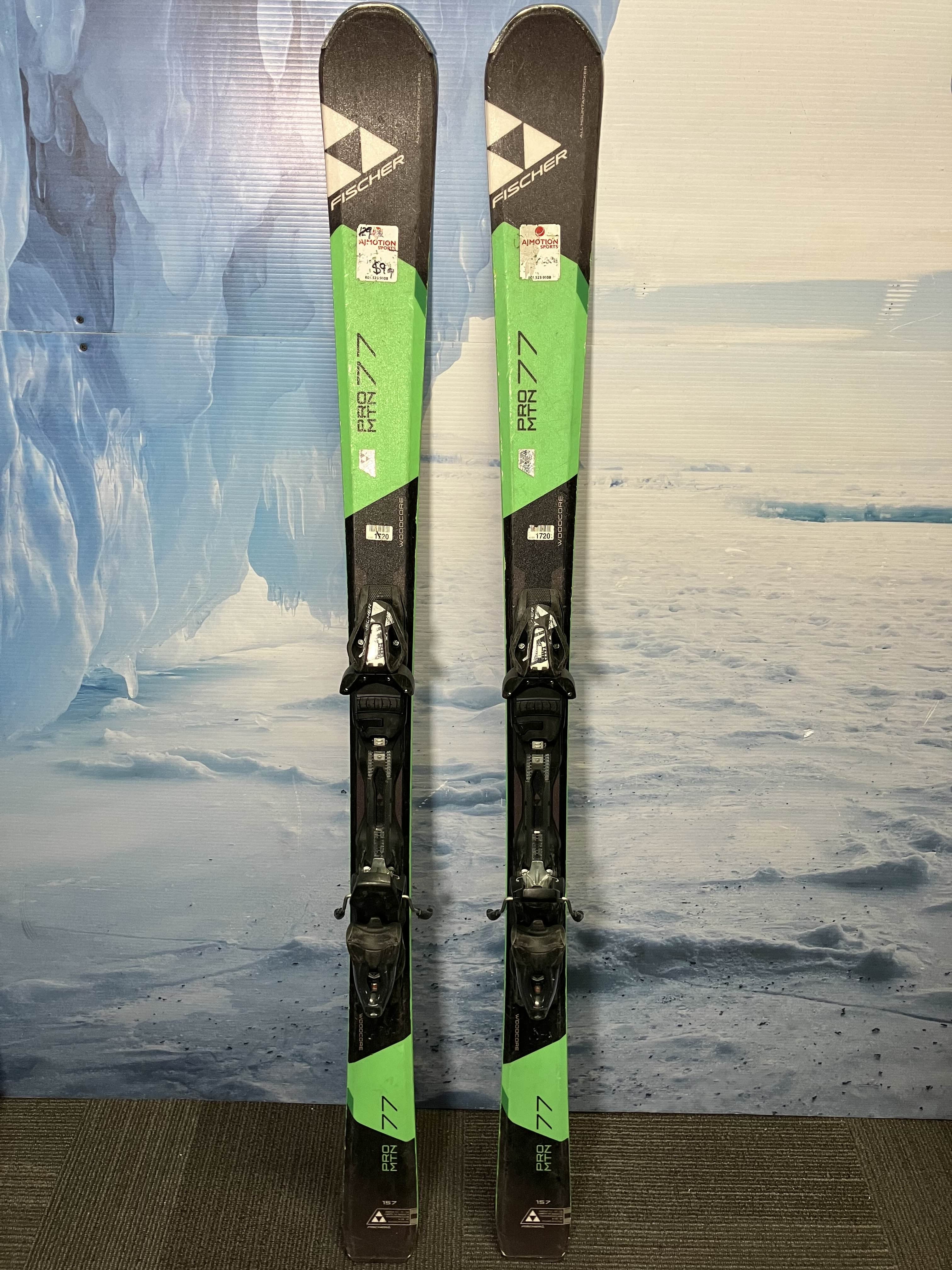 Used Fischer Pro MTN 77 Ski 157cm w/ Fischer 11 RS Bindings