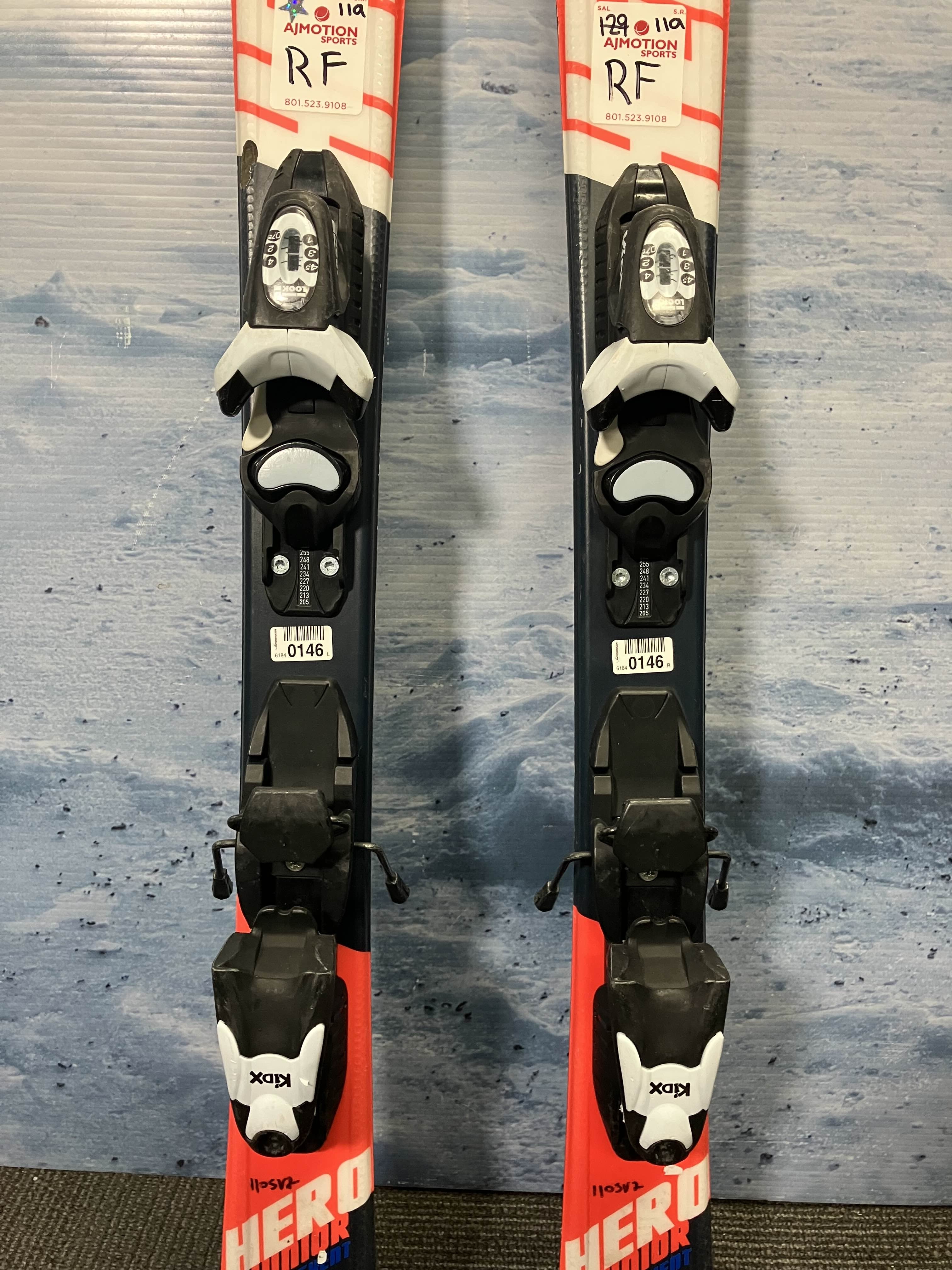 Used Rossignol Herd Junior 67 MM - 110 CM w/ Look KidX 4.5 Bindings