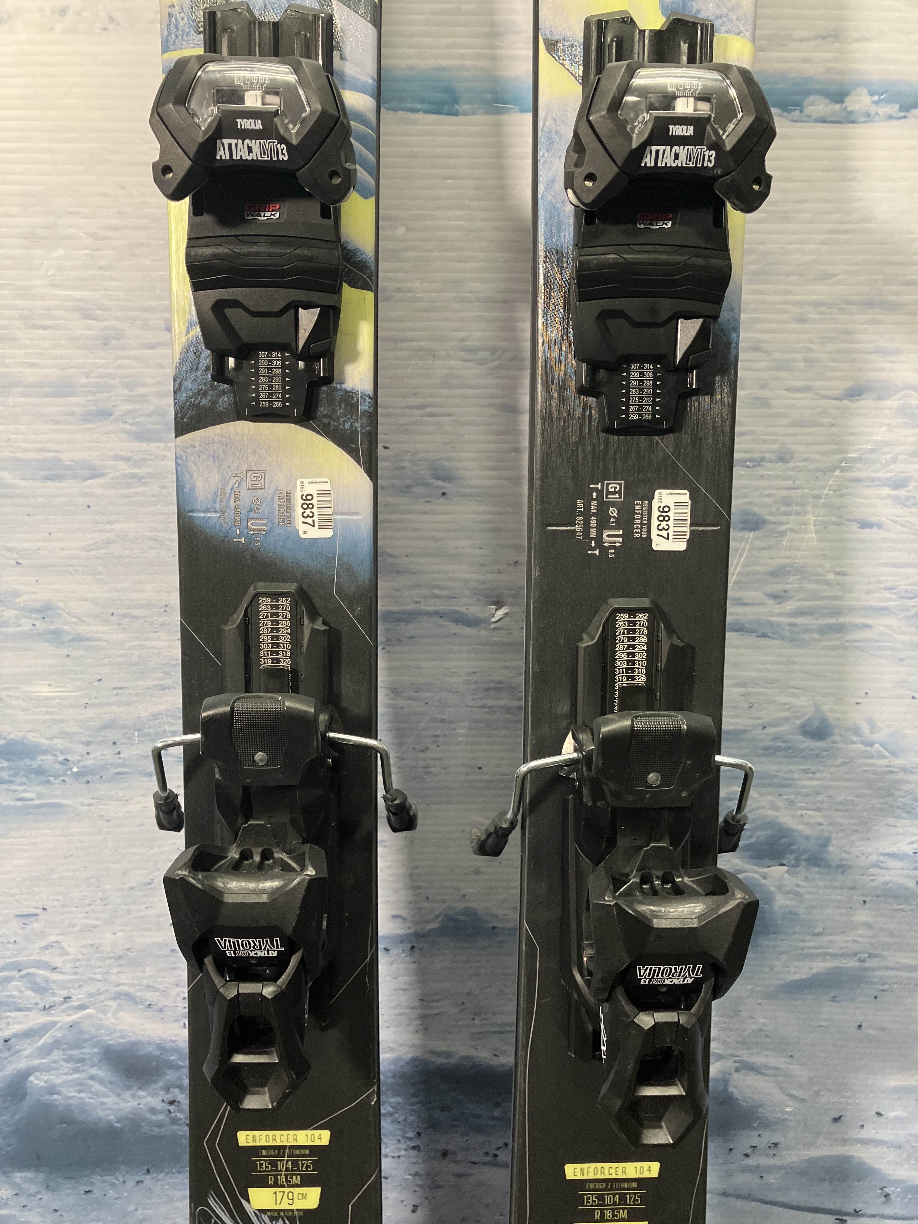 Lightly used 2025 Nordica Enforcer 104 ski - 179cm w/ Tyrolia Attack LYT 13 GW binding