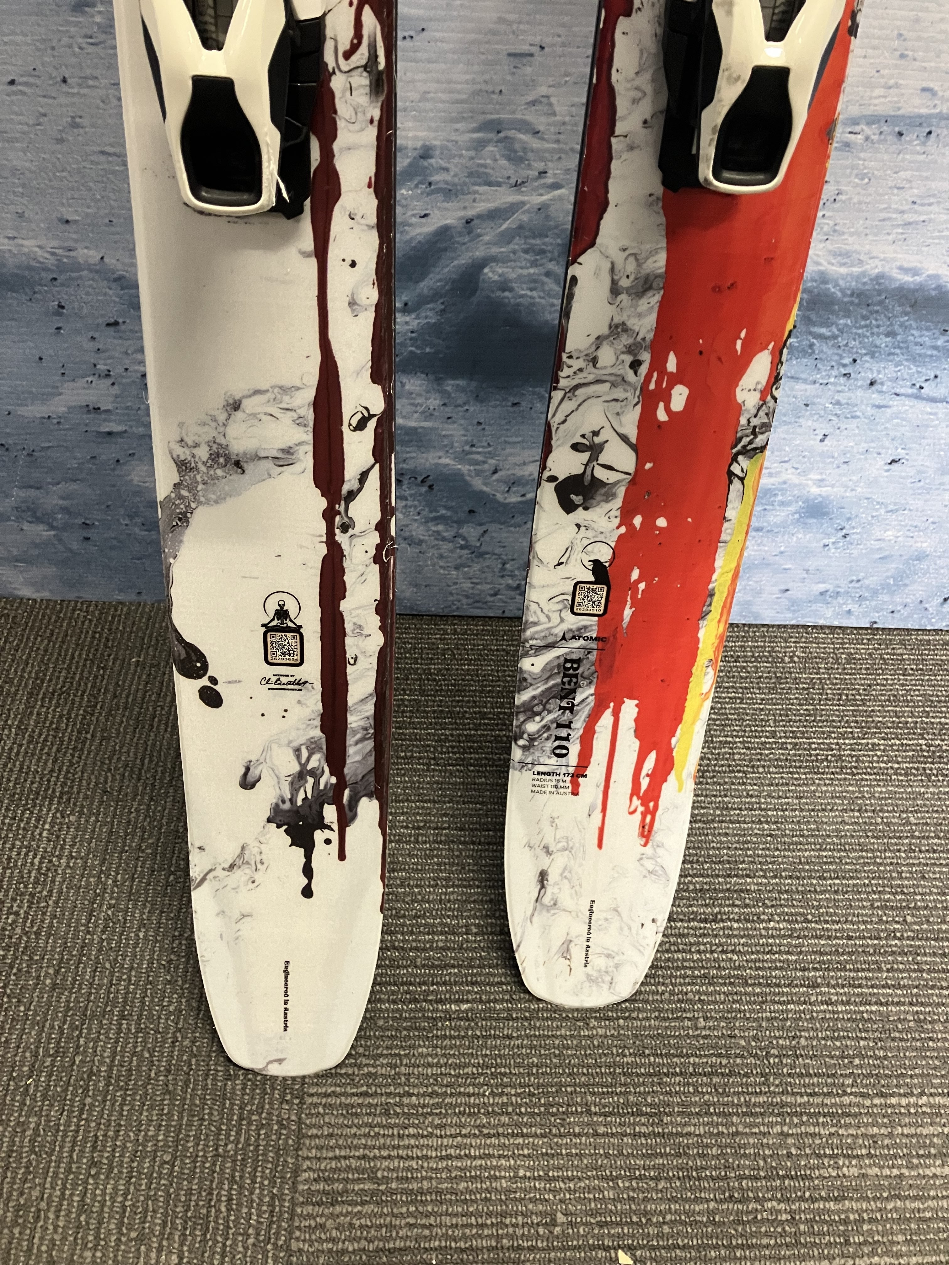 Used 2024 Atomic Bent Chetler 110 172cm Ski w/ atomic strive 13 Demo Binding