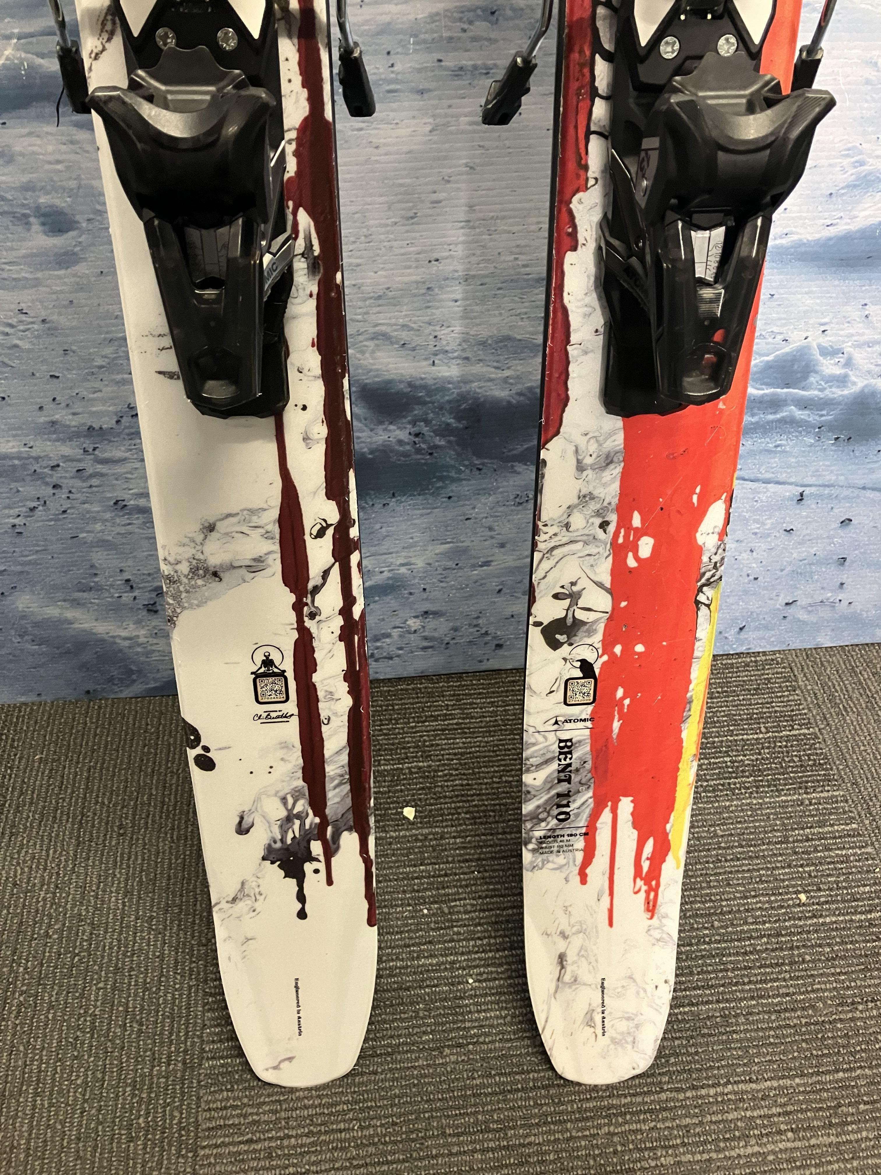 Used 2024 Atomic Bent Chetler 110 180cm Ski w/ atomic strive 13 Demo Binding