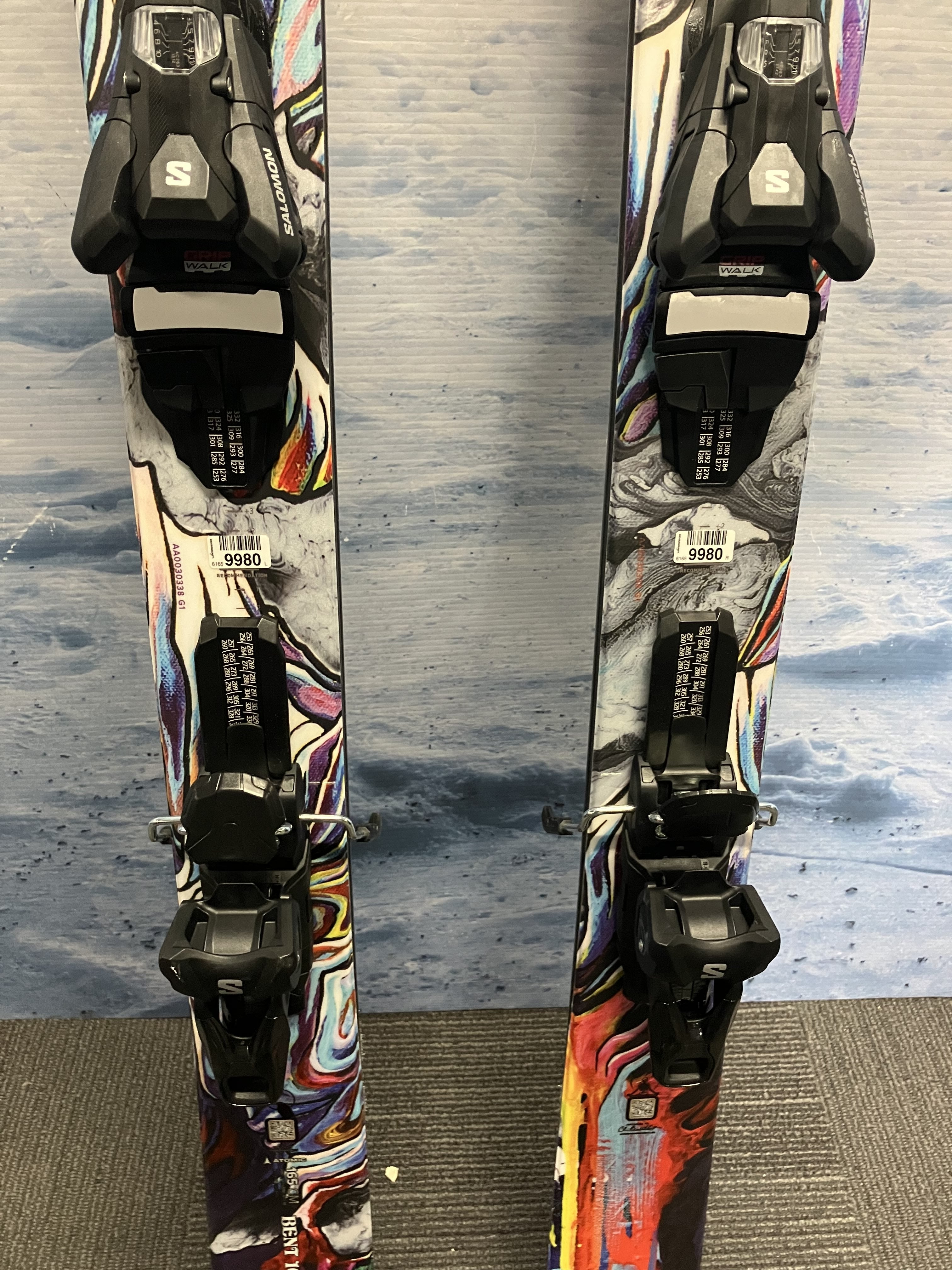 Used 2025 Atomic Bent Chetler 100 165cm Ski w/ Atomic Strive 13 Demo Binding
