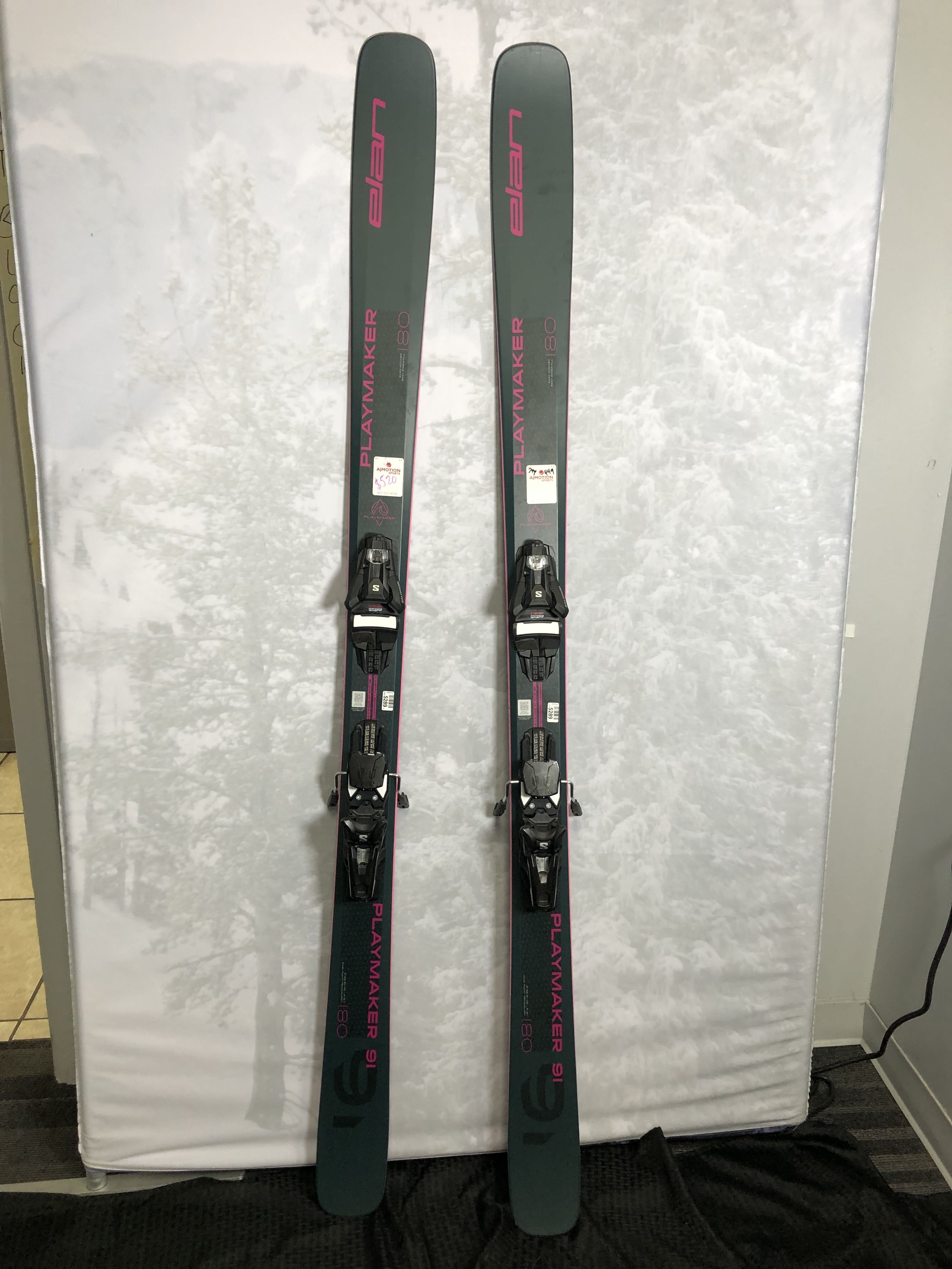 New 2025 Elan Playmaker 91 ski- 180cm w/ Salomon Strive 13 adjustable GW binding