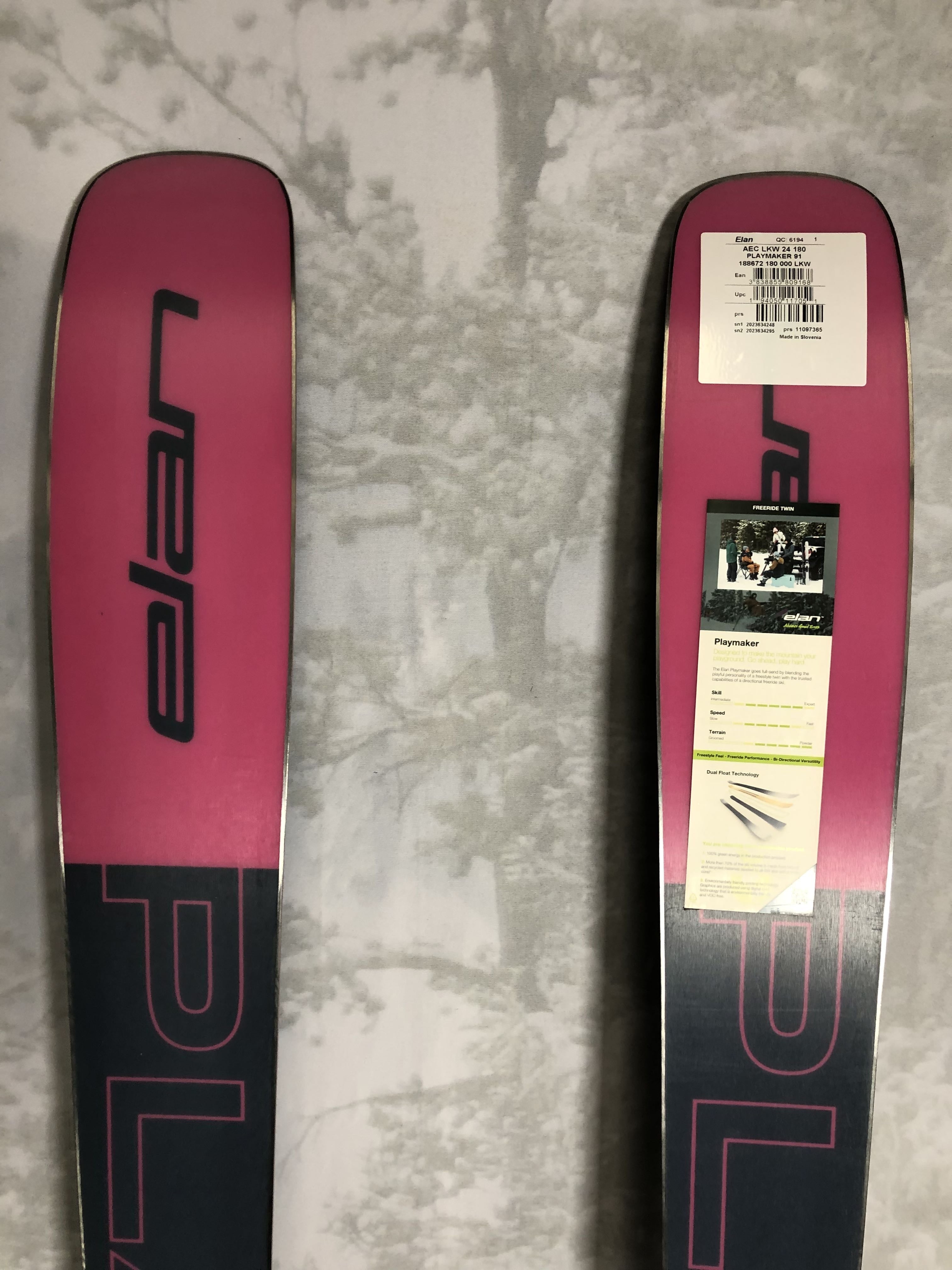 New 2025 Elan Playmaker 91 ski- 180cm w/ Salomon Strive 13 adjustable GW binding
