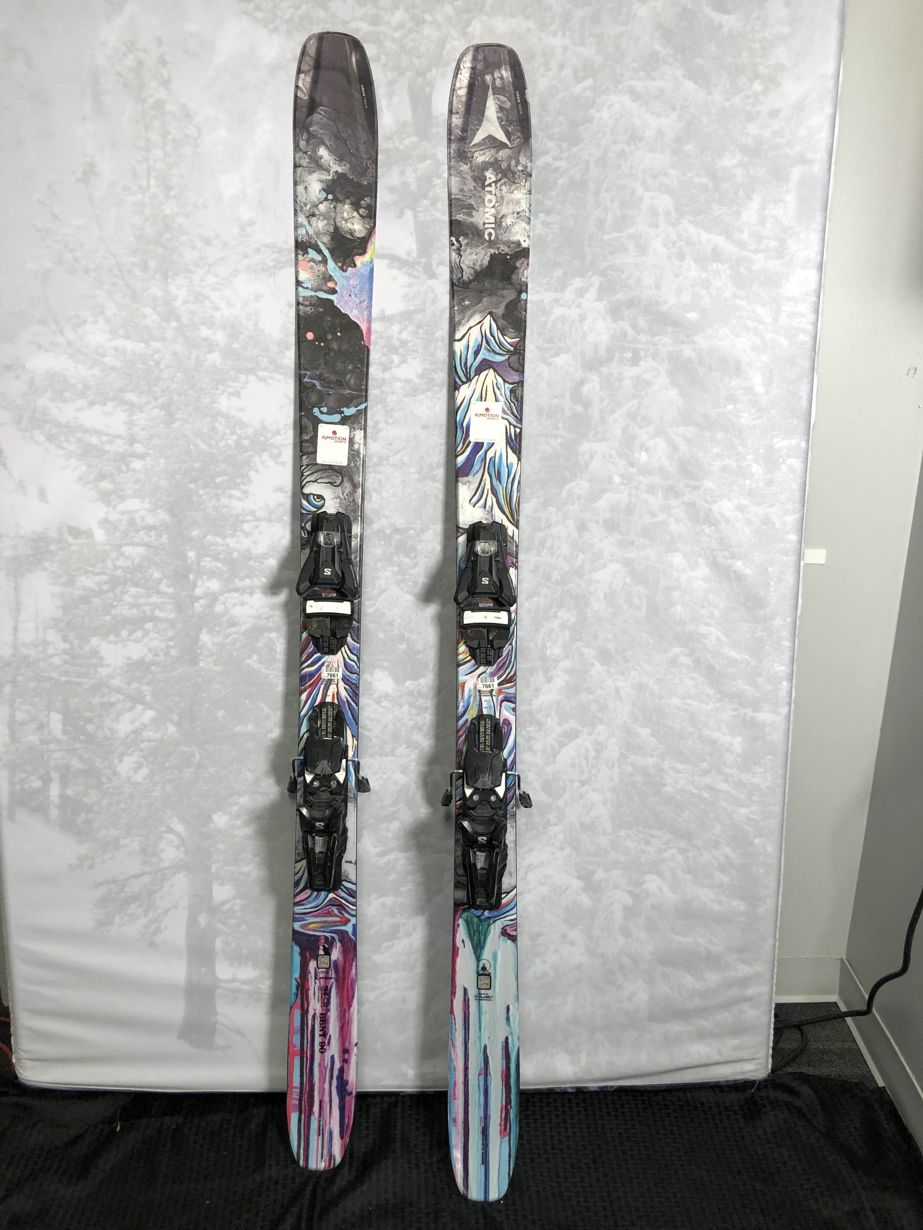 Used Atomic Bent Chetler 90 166cm Skis w/ Atomic Strive 13 GW Demo Binding