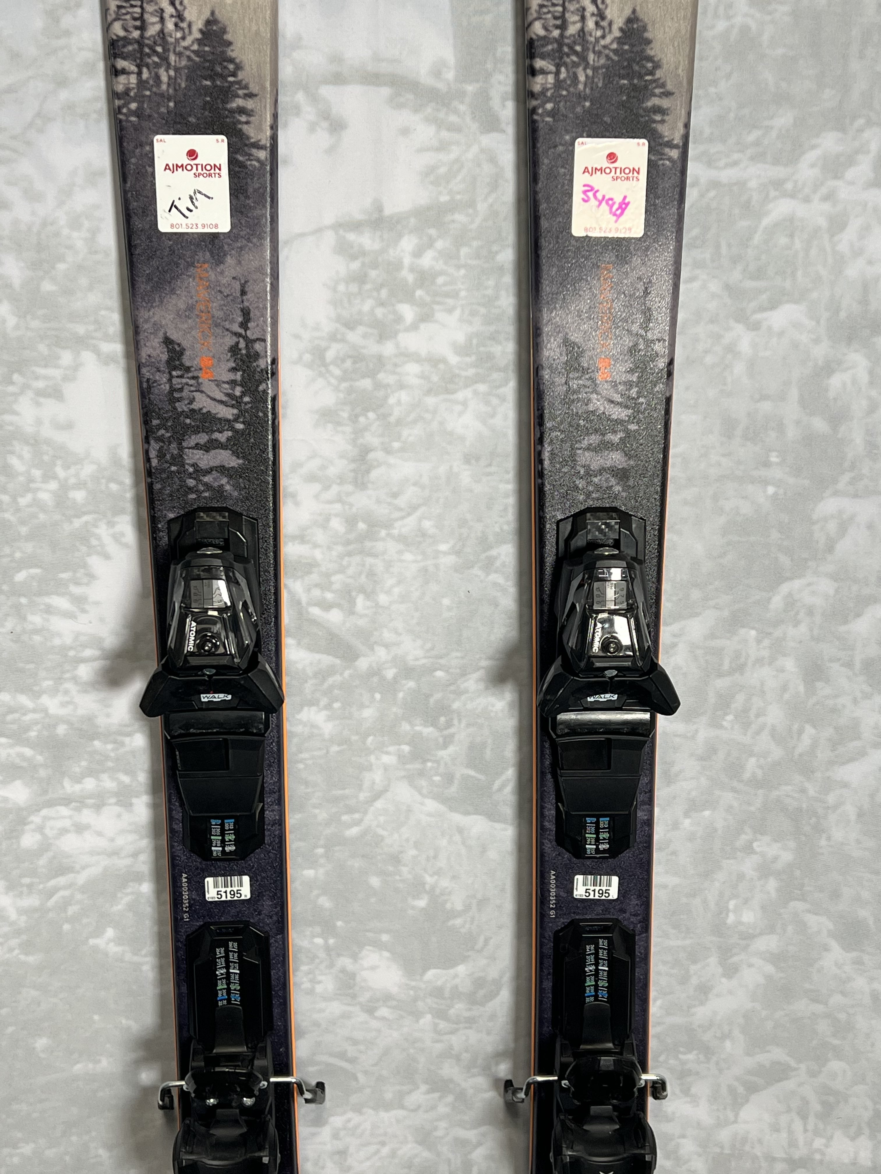 Lightly Used Atomic Maverick Skis 84  180 cm 2025 w/ Atomic M 10 GW Demo Bindings
