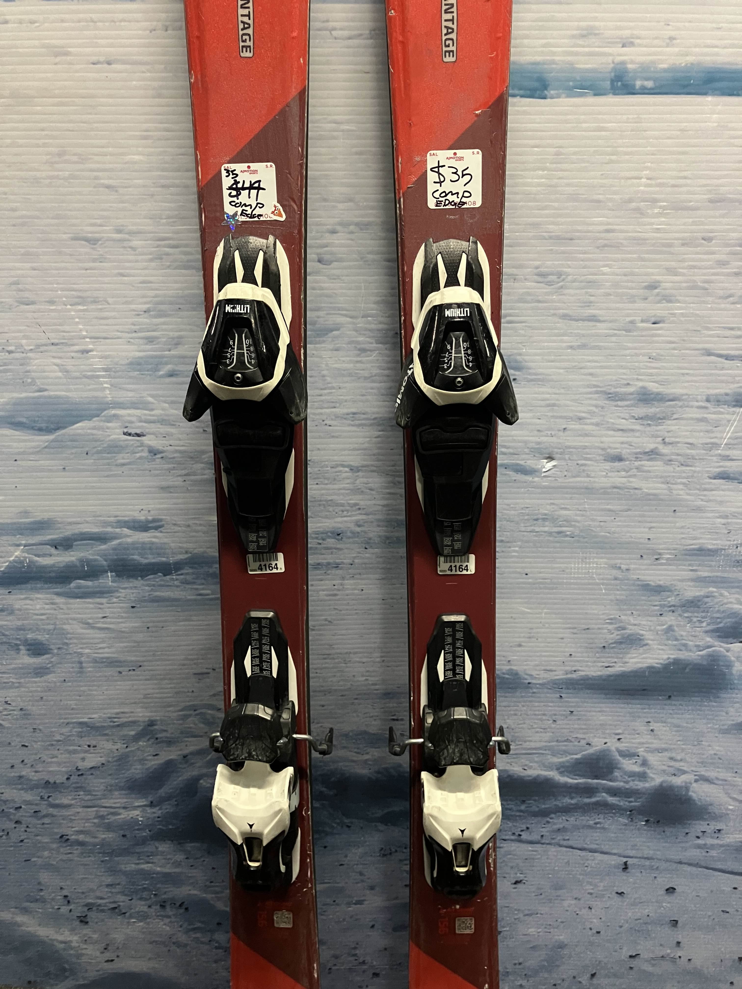 Used Atomic Vantage X 75 156cm Skis w/ Atomic Lithium 10 Bindings