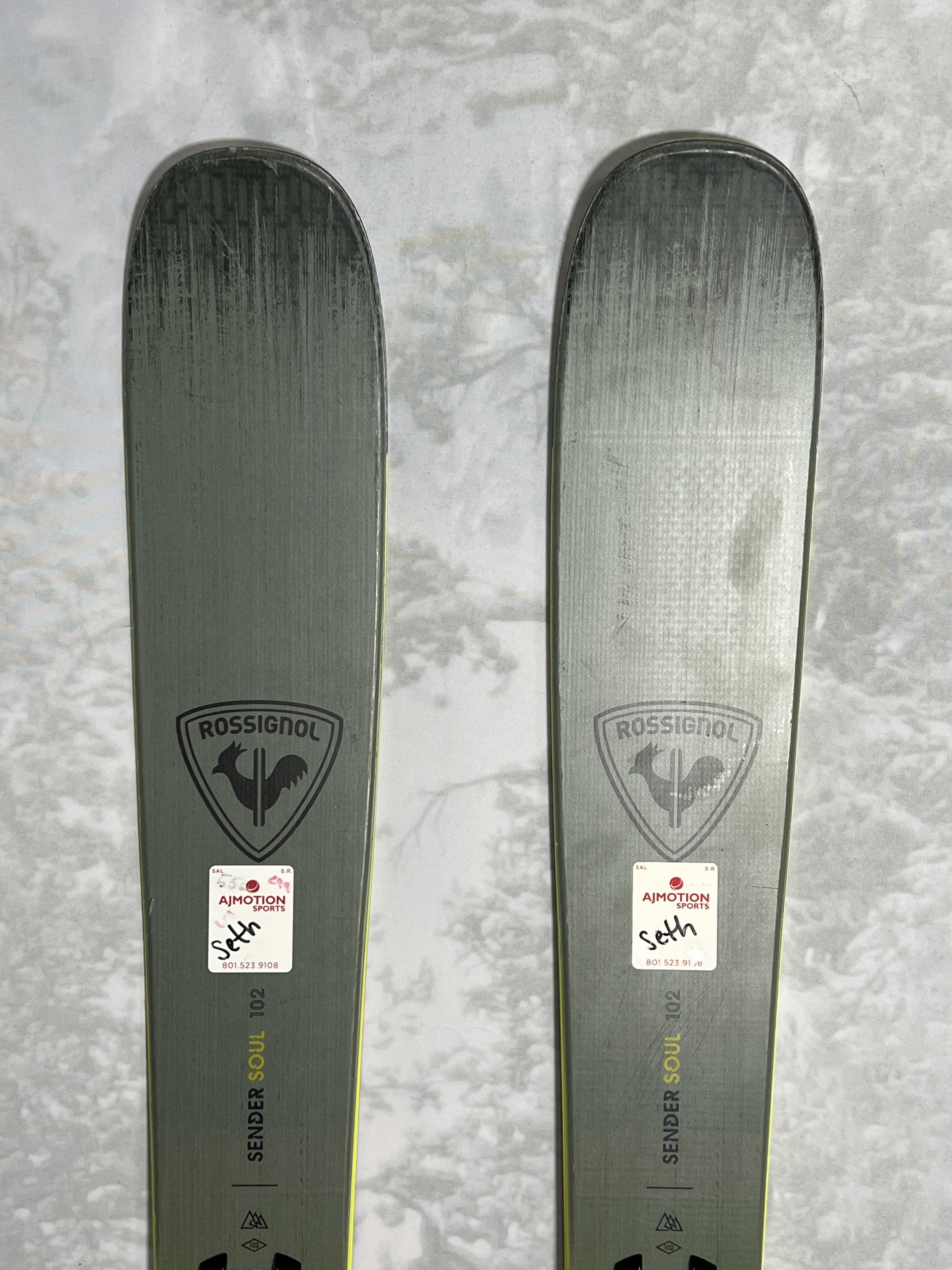 Lightly Used Rossignol Sender Soul 102 156 cm Skis 2025 w/Look Konect GW Demo Bindings