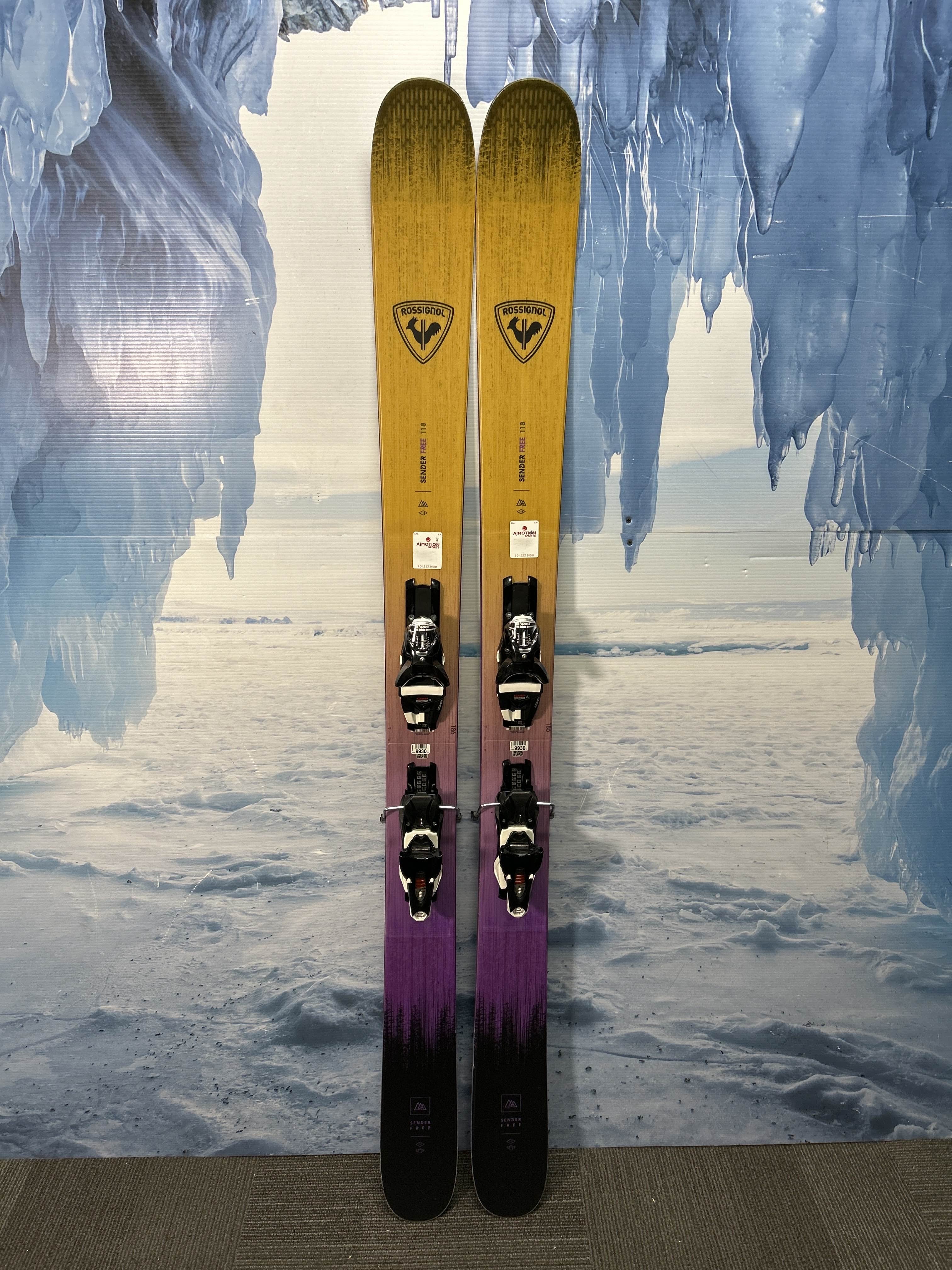 Lightly Used Rossignol Sender Free 118 Ski 186cm w/ Look NX 12 Grip Walk Demo Binding