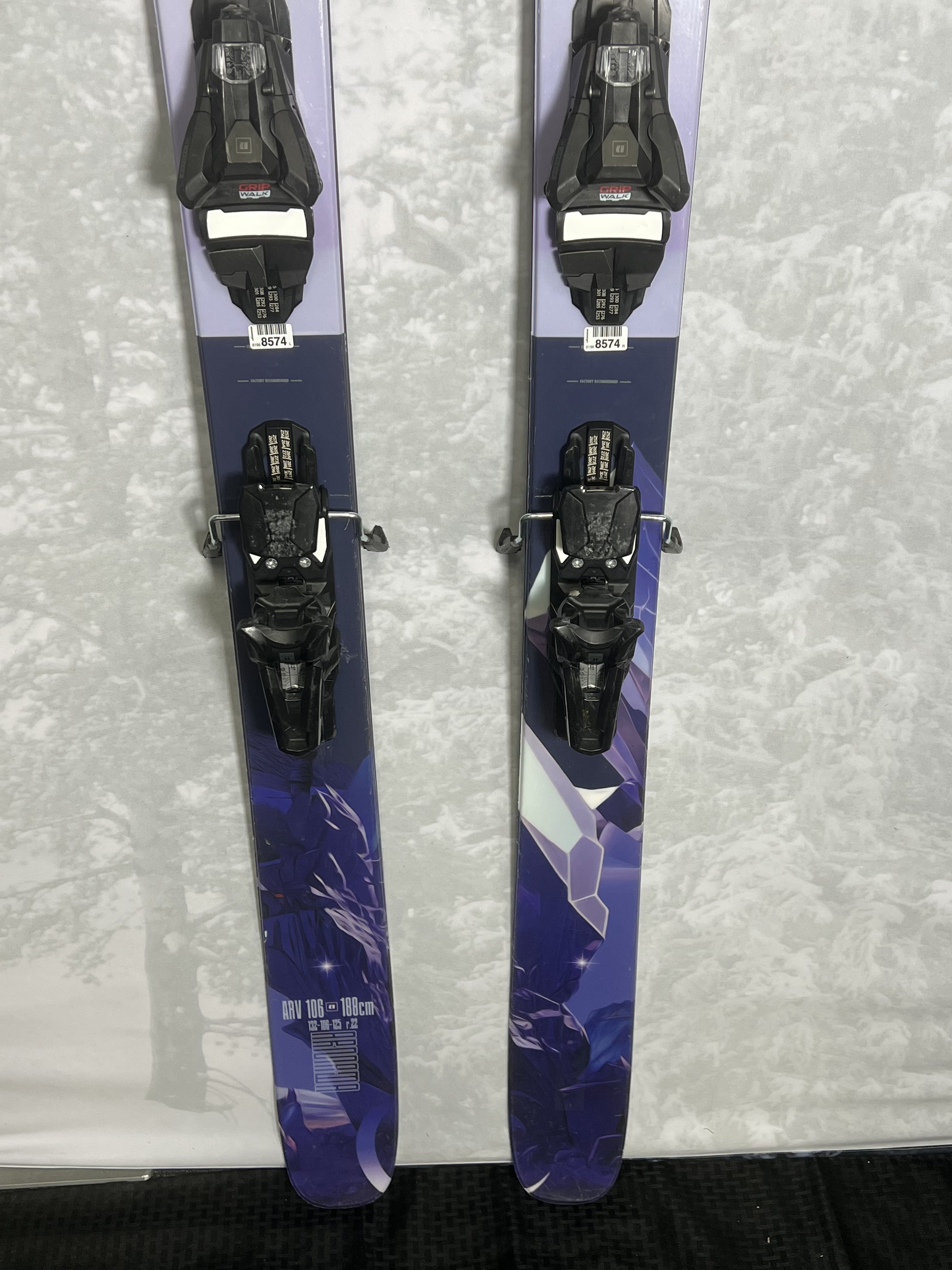 Lightly Used Armada ARV 106 188 cm Skis 2025 w/Armada Strive 13 GW Demo Bindings
