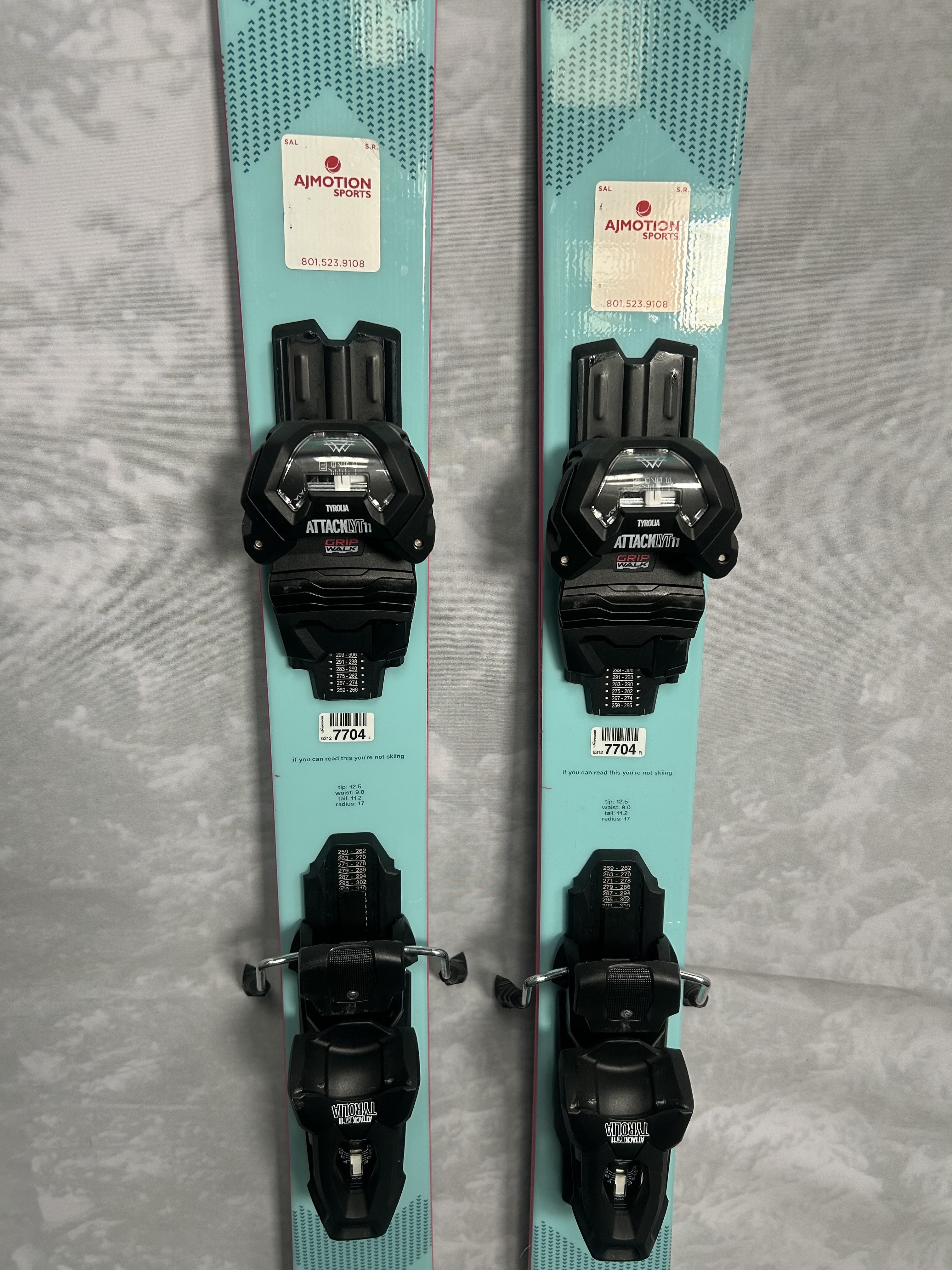 Used Black Crows Captis Birdie Skis-Women's  160 cm w/ Tyrolia Attack 11 Demo Bindings