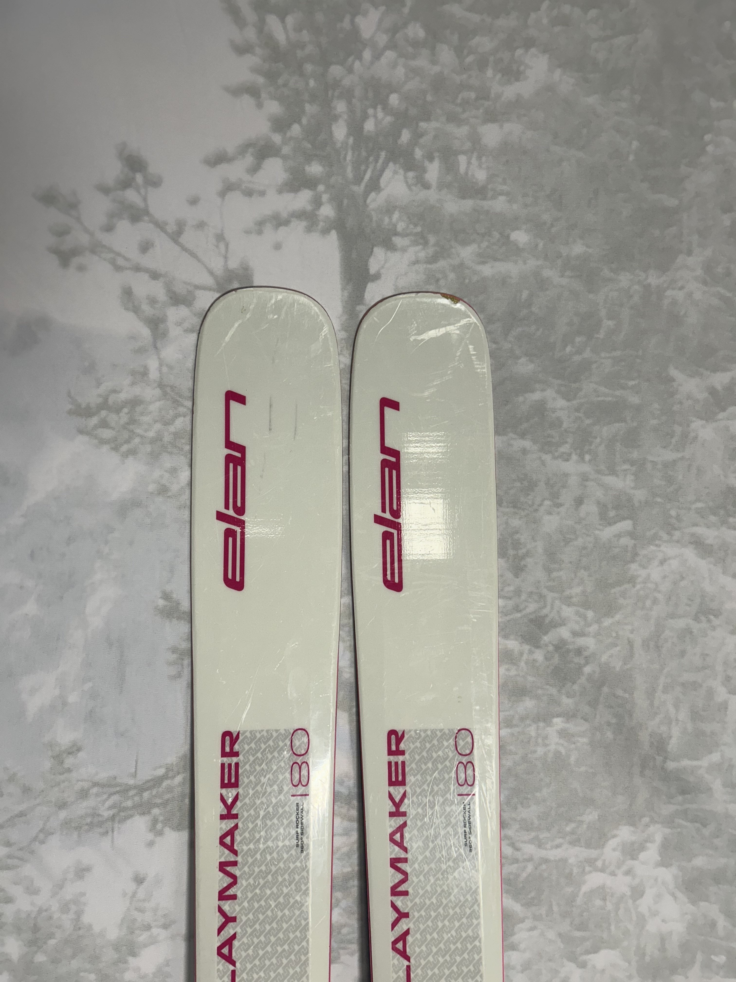 Lightly used Elan Playmaker 101 -180 cm Skis w/ Tyrolla Attack 14