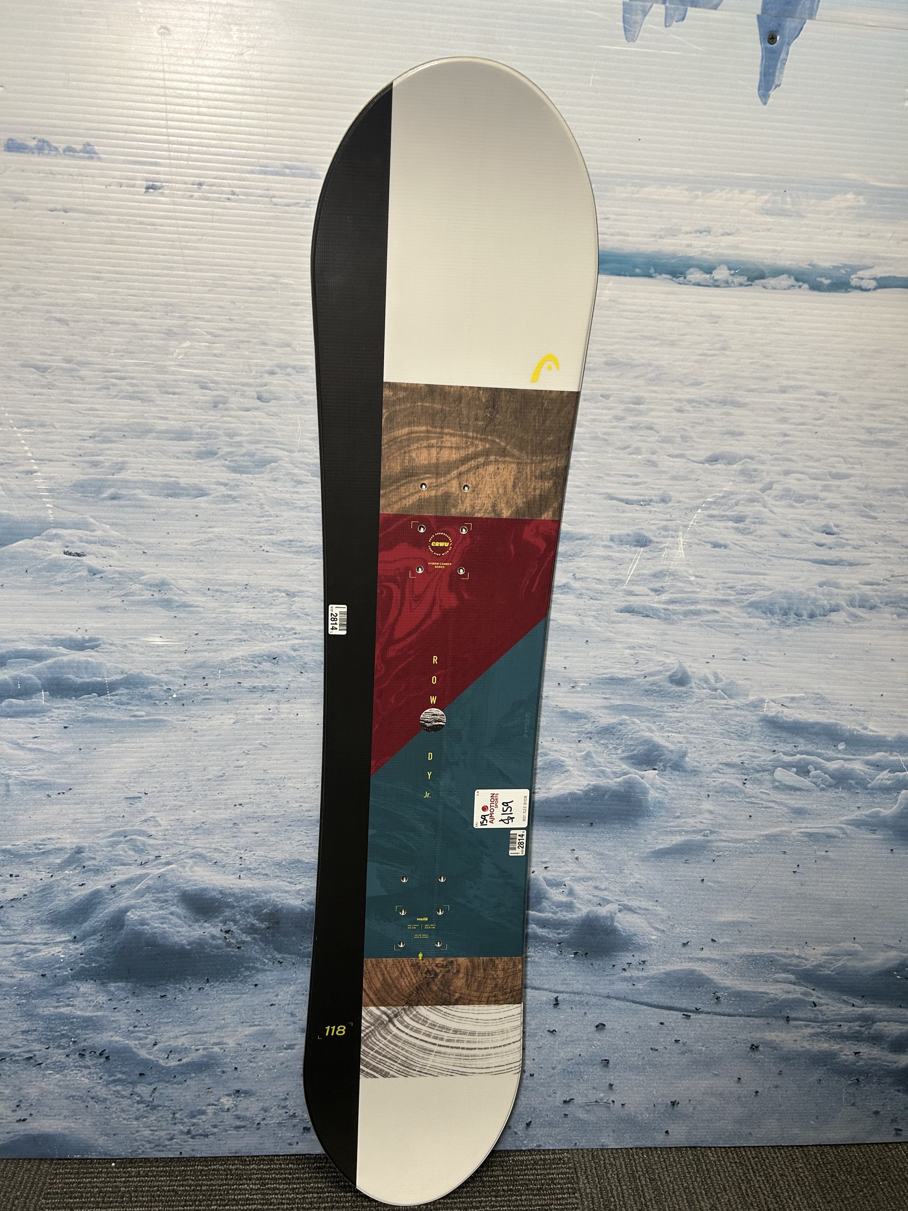 Like New Head Rowdy Kids Snowboard - 118CM W/ Head Small P JR Binding