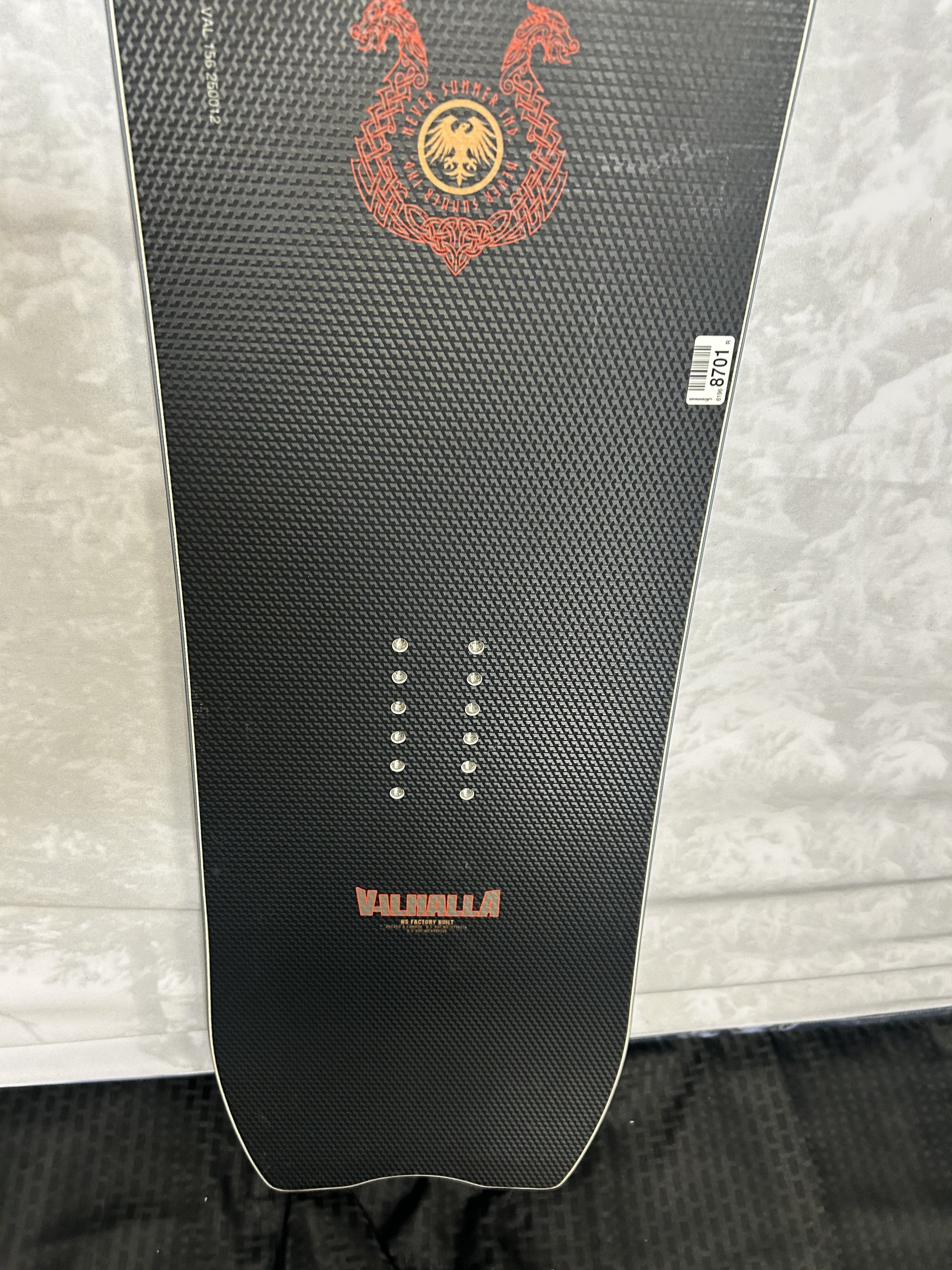 Used 2025 Never Summer Valhalla 156CM Snowboard