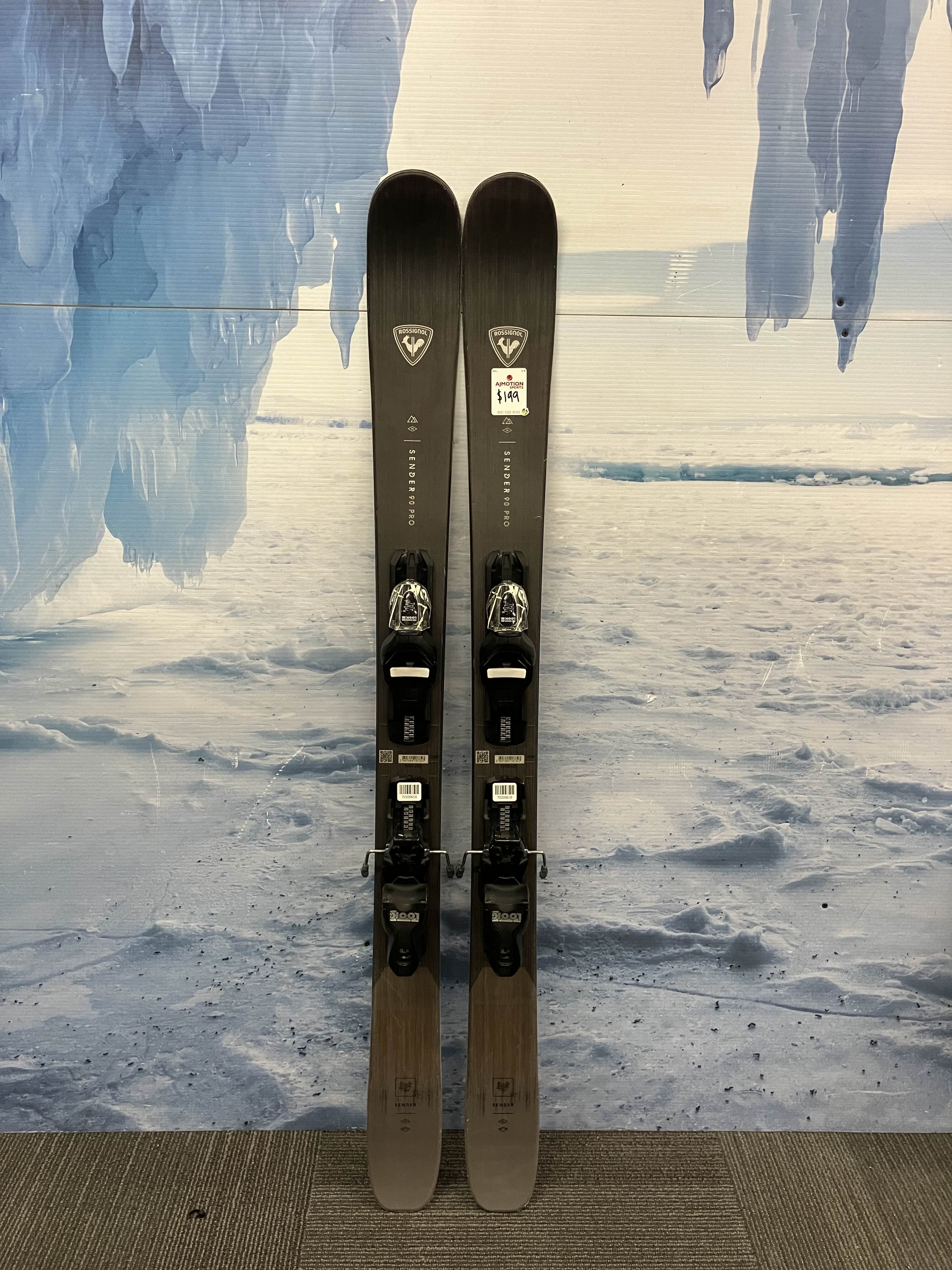 Used Rossignol Sender 90 Pro Skis 140cm w/ Look 10 Bindings