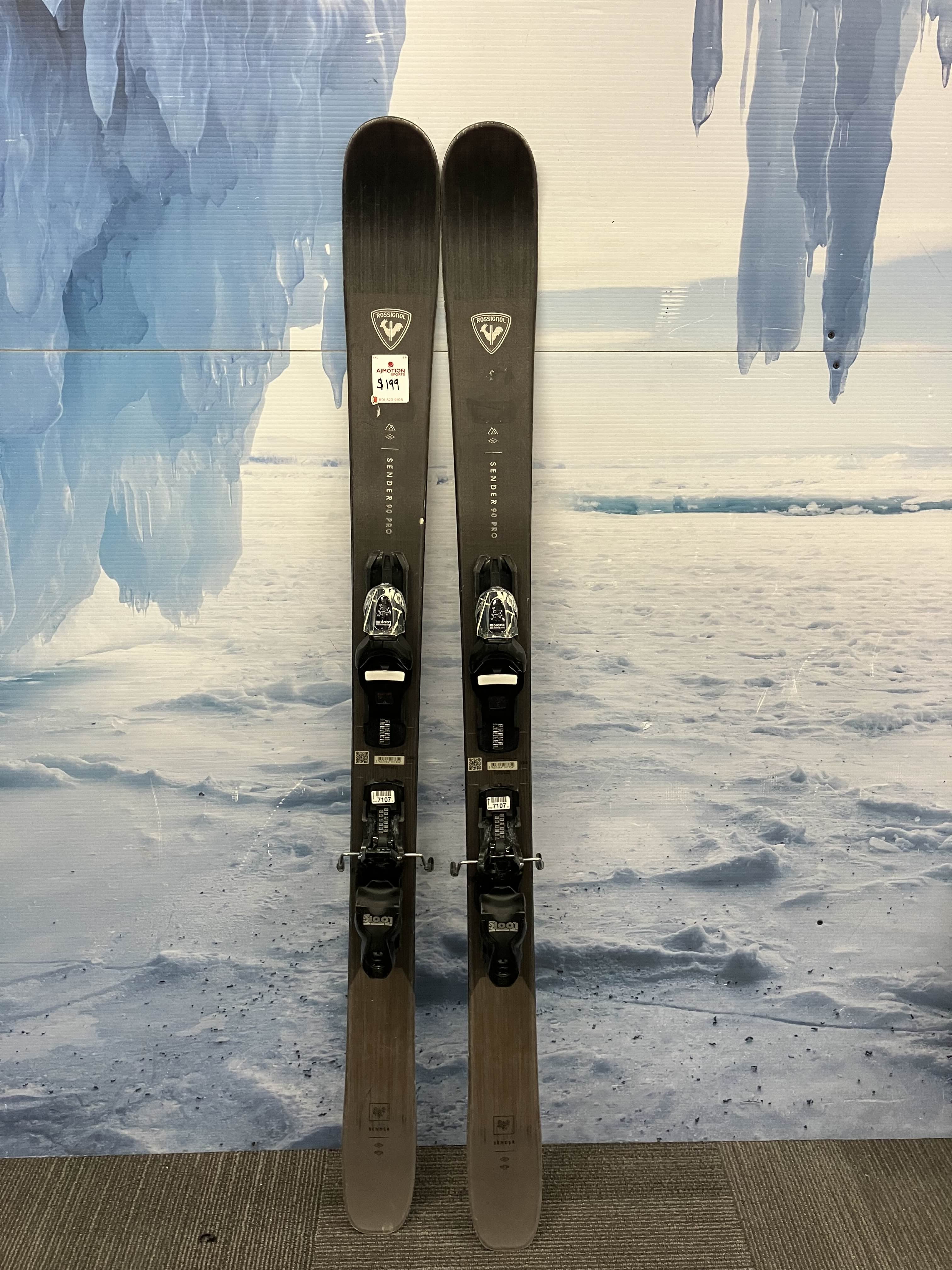 Used Rossignol Sender 90 Pro Skis 150cm w/ Look 10 Bindings