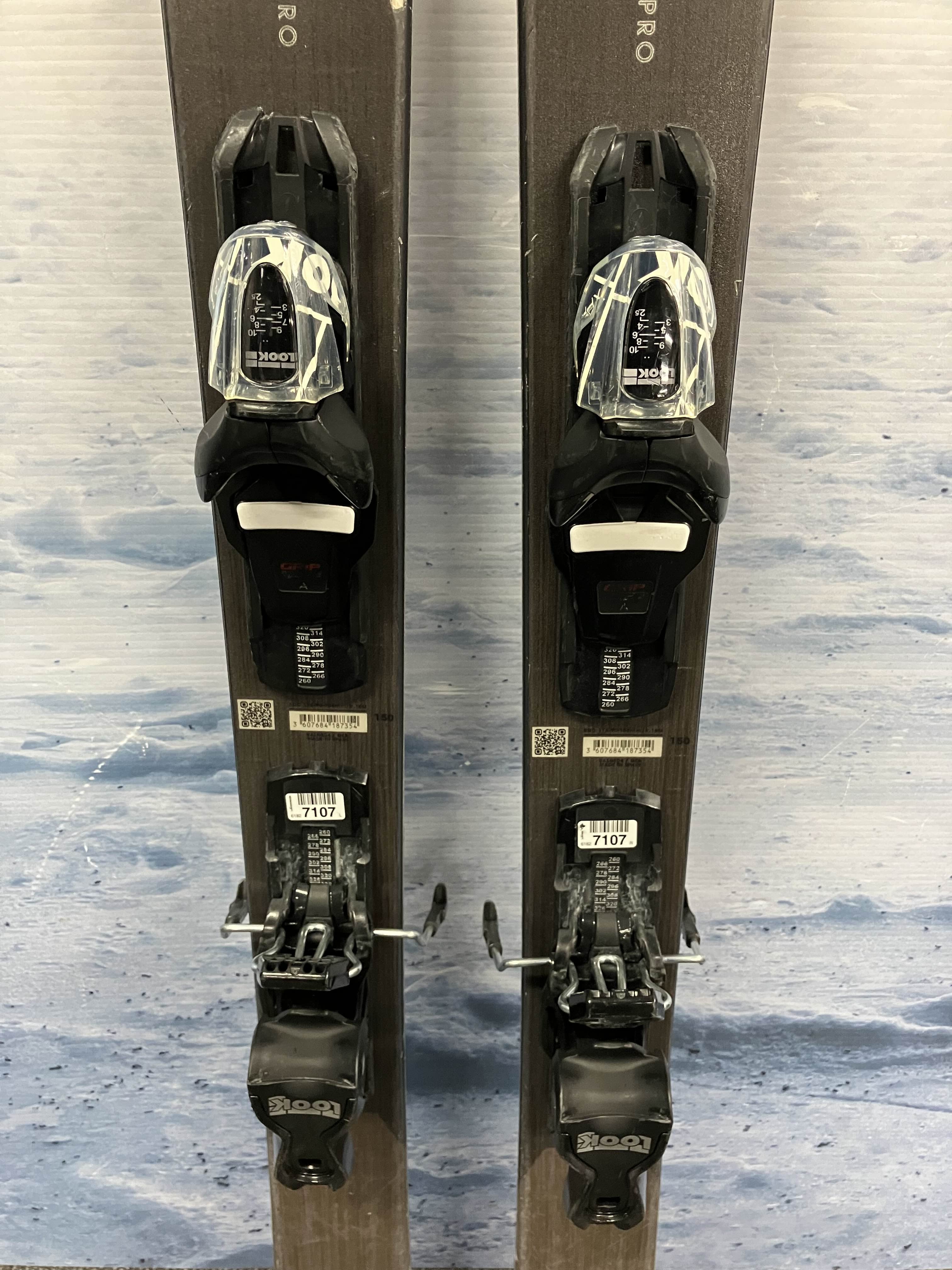 Used Rossignol Sender 90 Pro Skis 150cm w/ Look 10 Bindings
