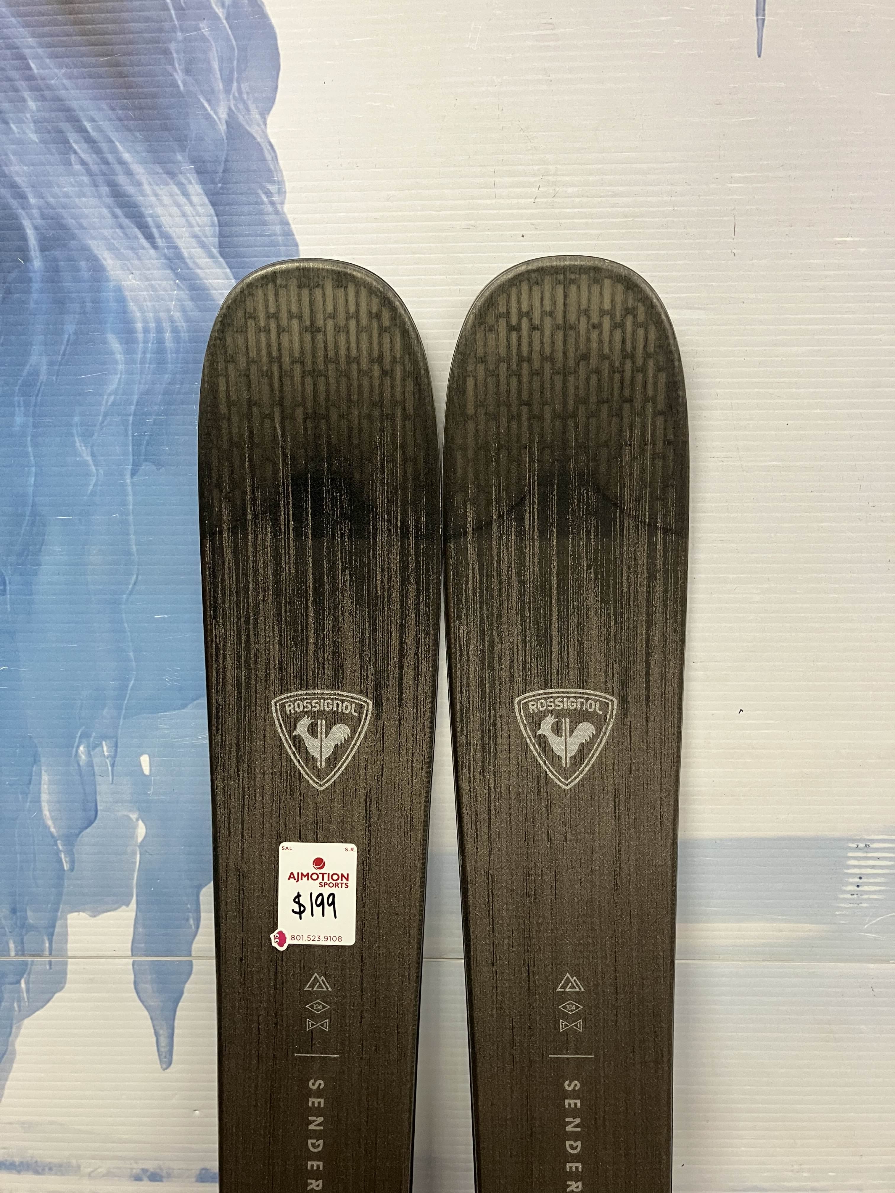 Used Rossignol Sender 104 TI 164cm Skis w/ Look 12 Demo Bindings