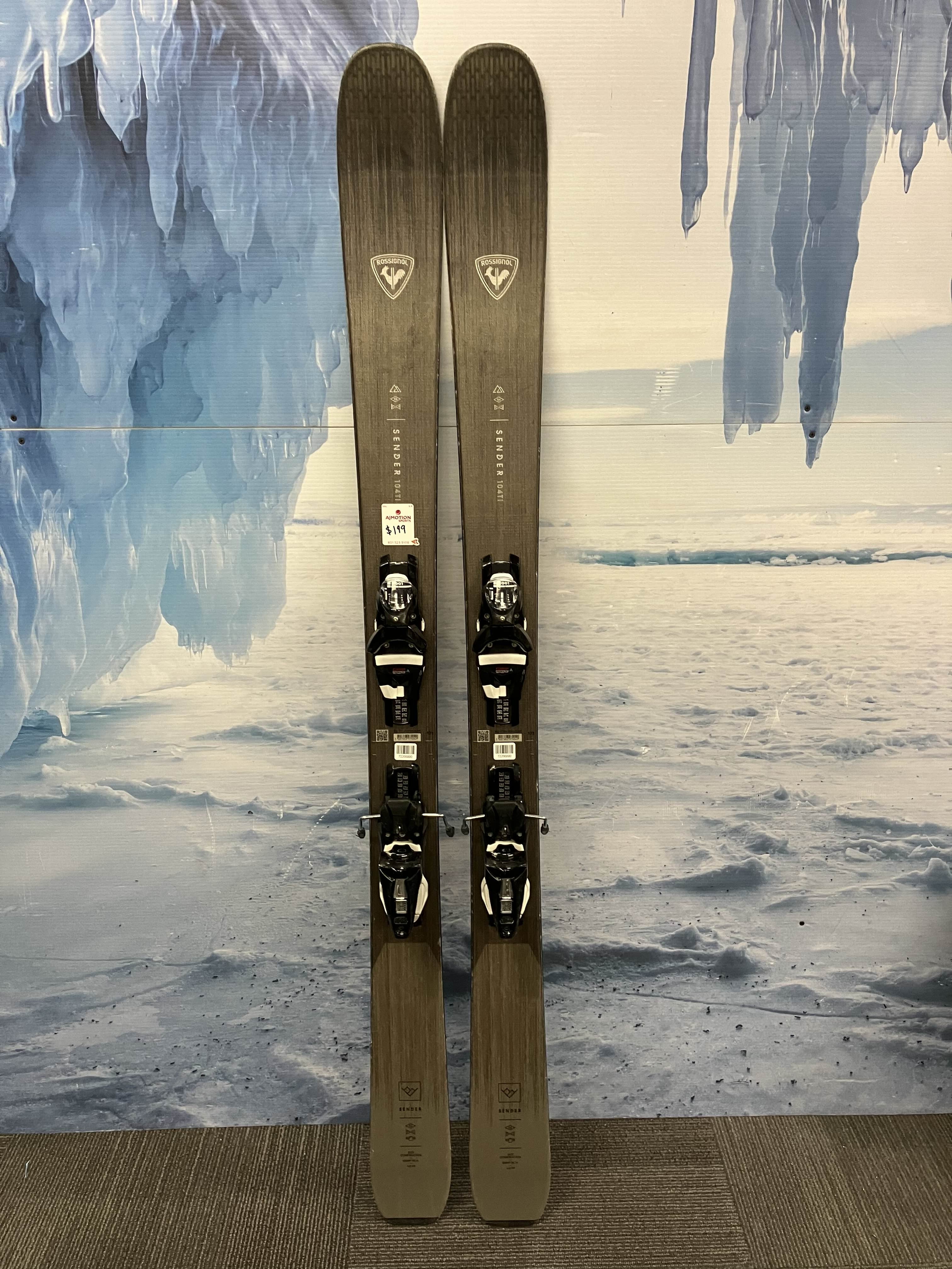 Used Rossignol Sender 104 TI 172cm Skis w/ Look 12 Demo Bindings